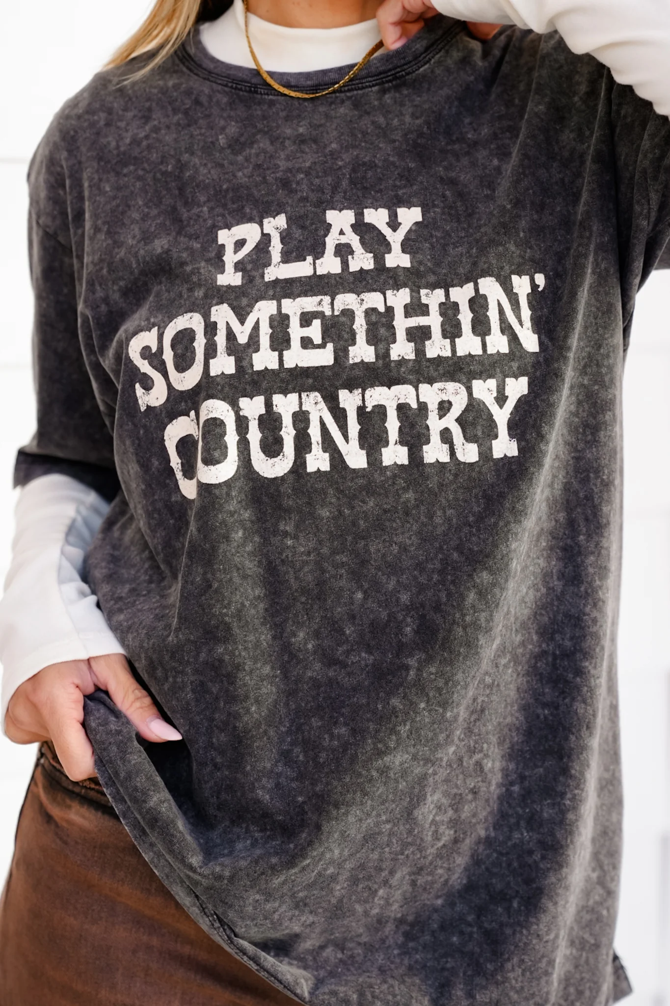 Short Sleeve "Play Something Country" Graphic Tee - Image 4