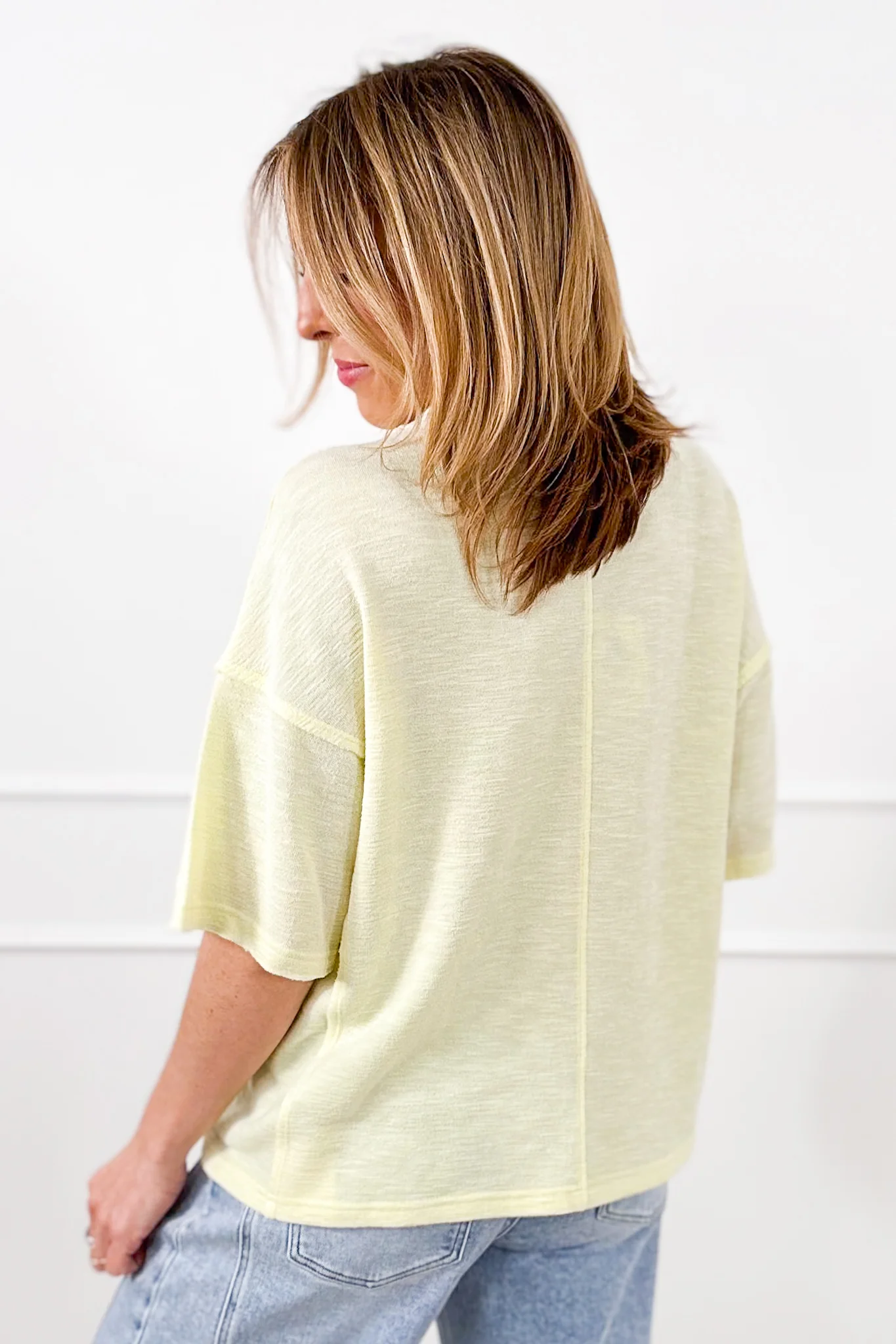Short Sleeve Pullover Top with Bandana Print Flower Patch - Image 8