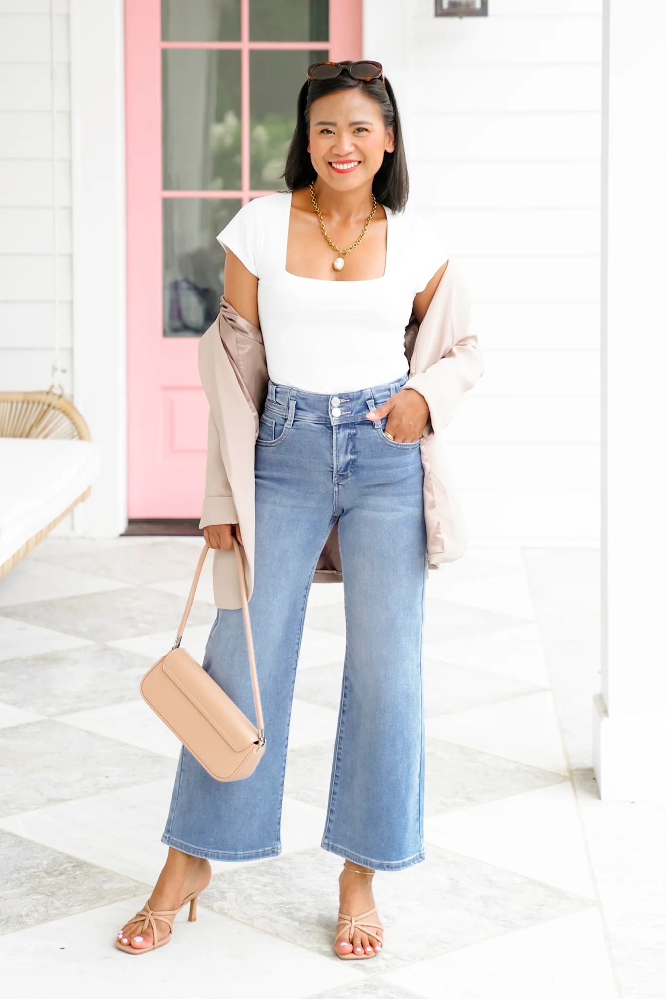 Short Sleeve Square Neck Bodysuit - Image 8