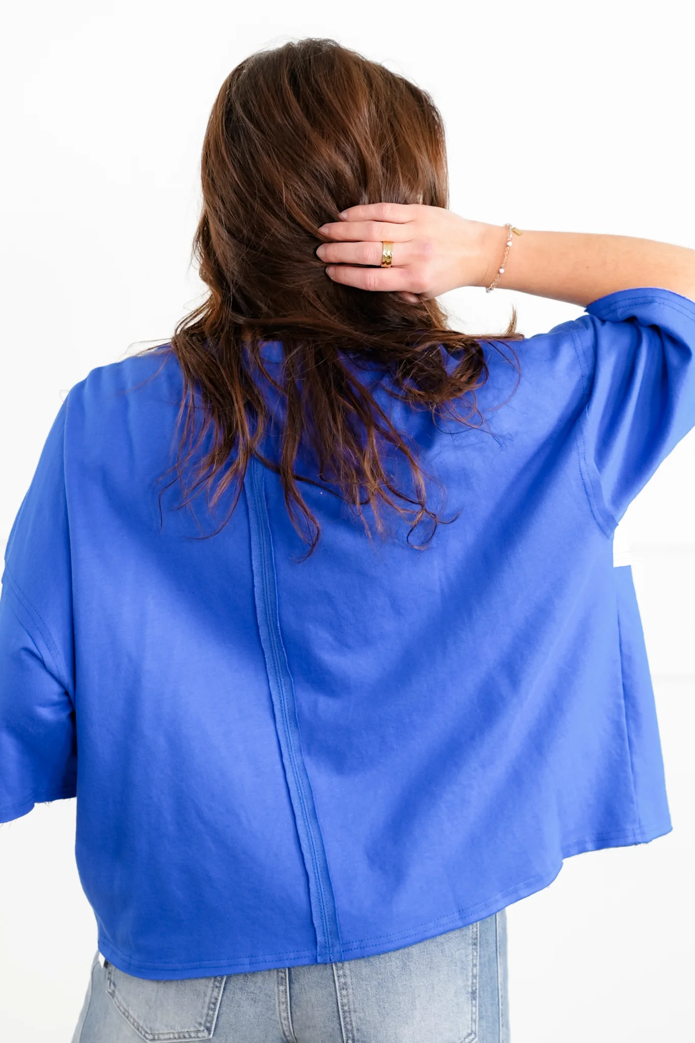 Short Sleeve Top with "America" Patch Detail - Image 6
