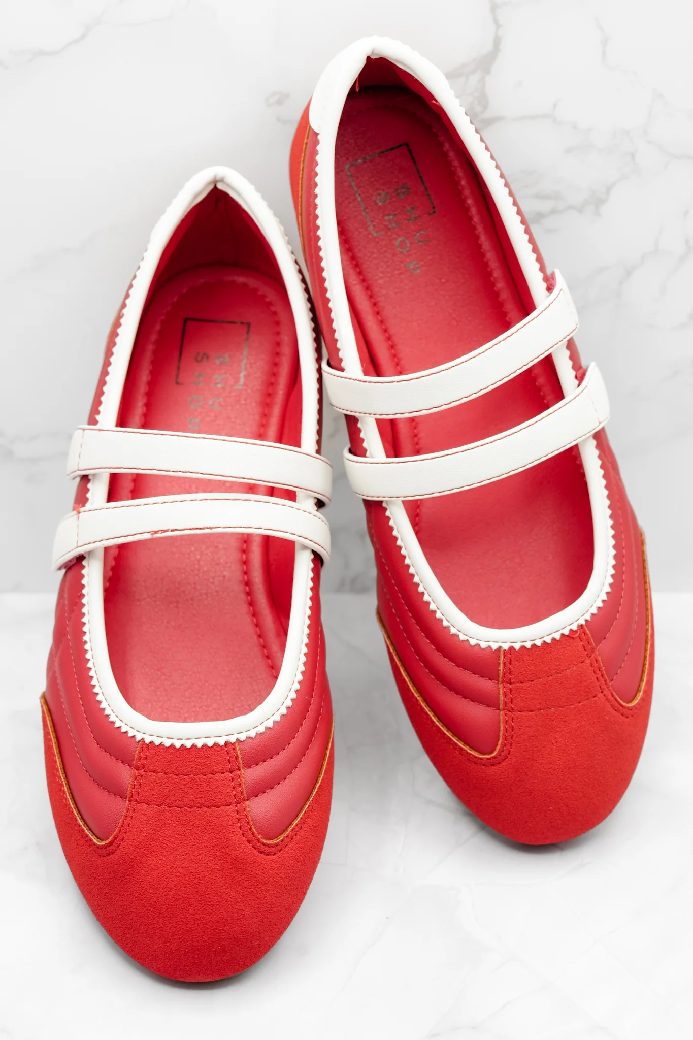 Shu Shop Mary Jane Flat with White Accents - Image 3