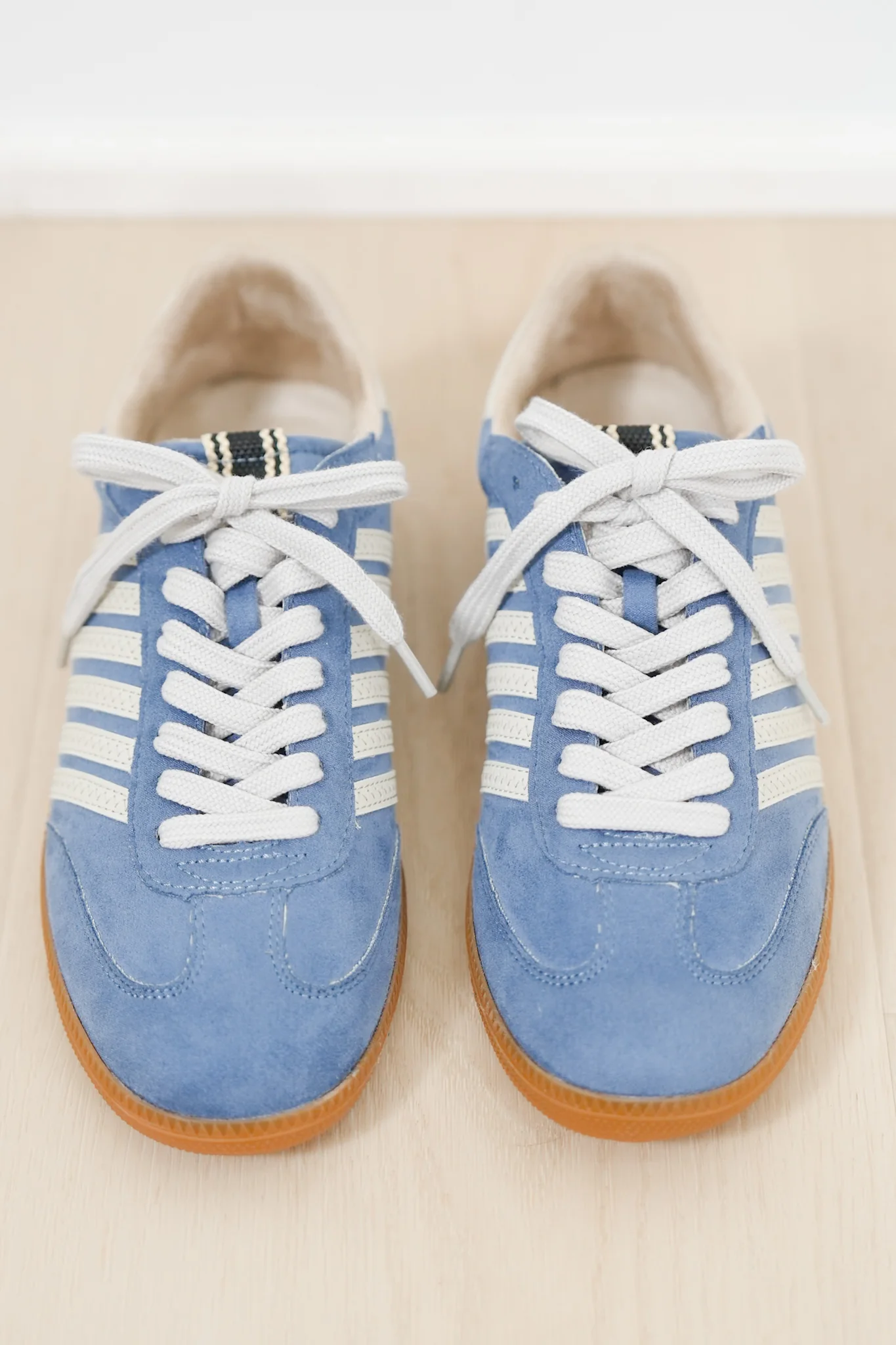 Shu Shop Vegan Suede Stripe Lace Up Retro Sneaker - Image 2