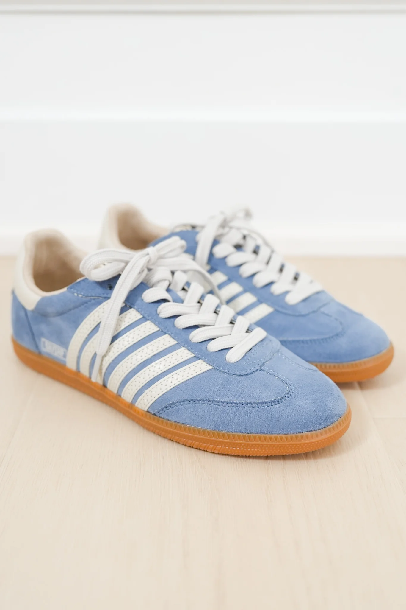 Shu Shop Vegan Suede Stripe Lace Up Retro Sneaker - Image 3
