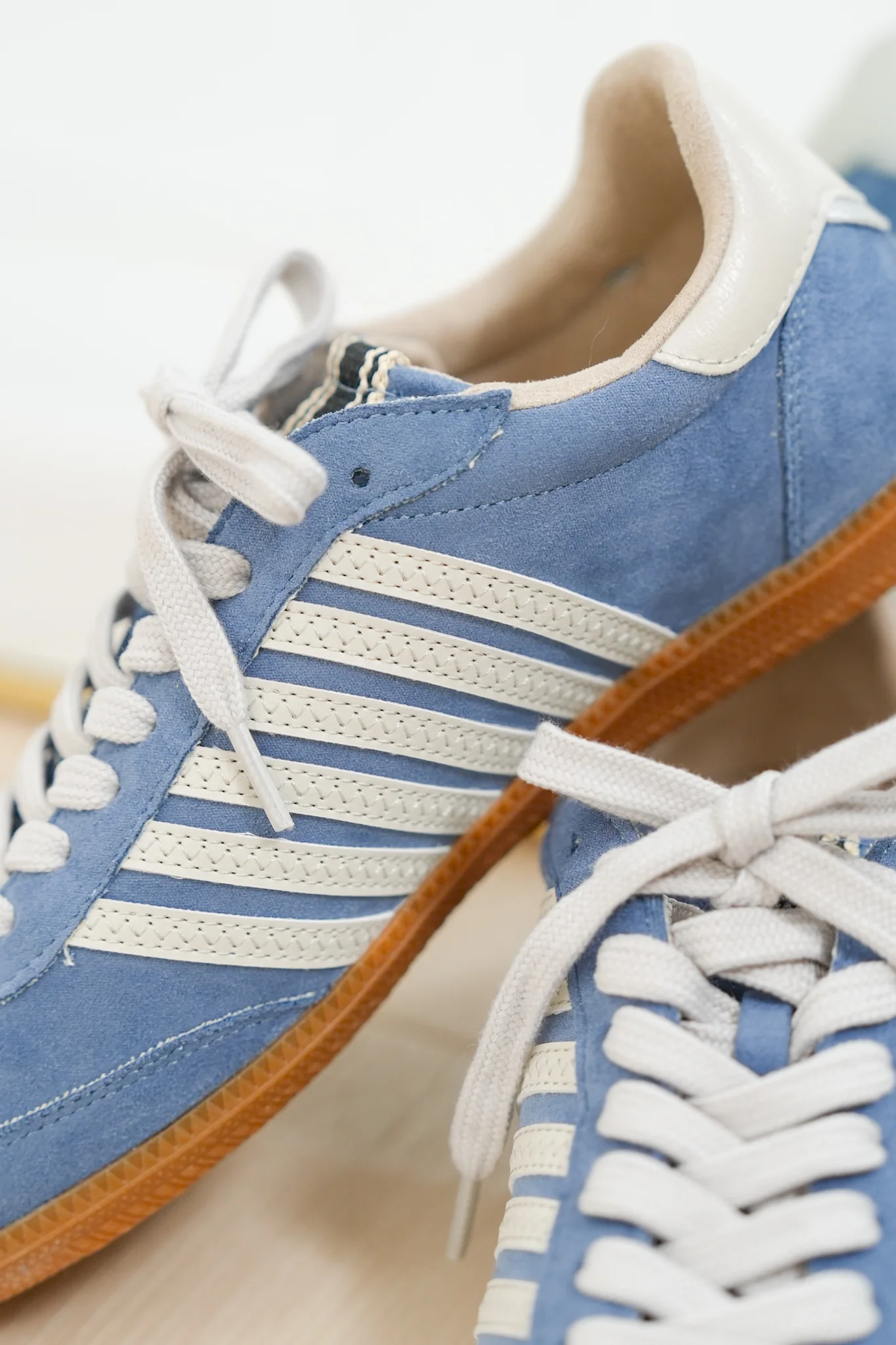 Shu Shop Vegan Suede Stripe Lace Up Retro Sneaker - Image 4