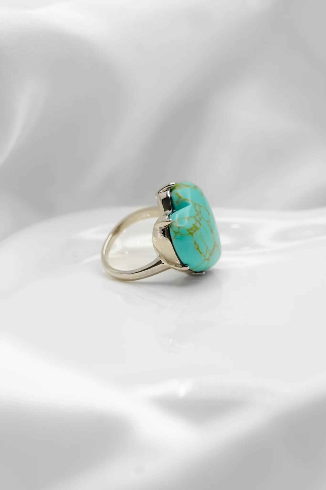 Sis Kiss Palm Beach Turquoise Stone Heart Ring - Image 4