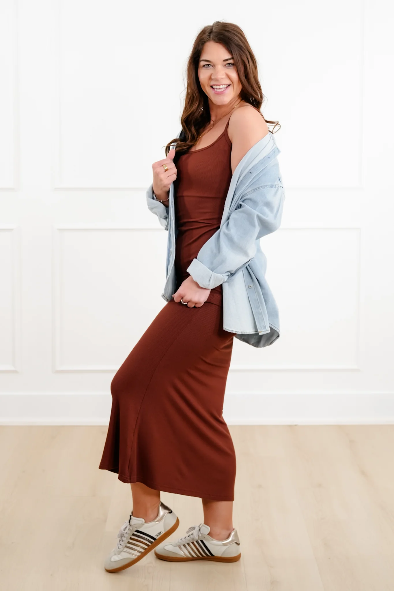 Ribbed Knit Sleeveless Maxi Slip Dress - Image 3