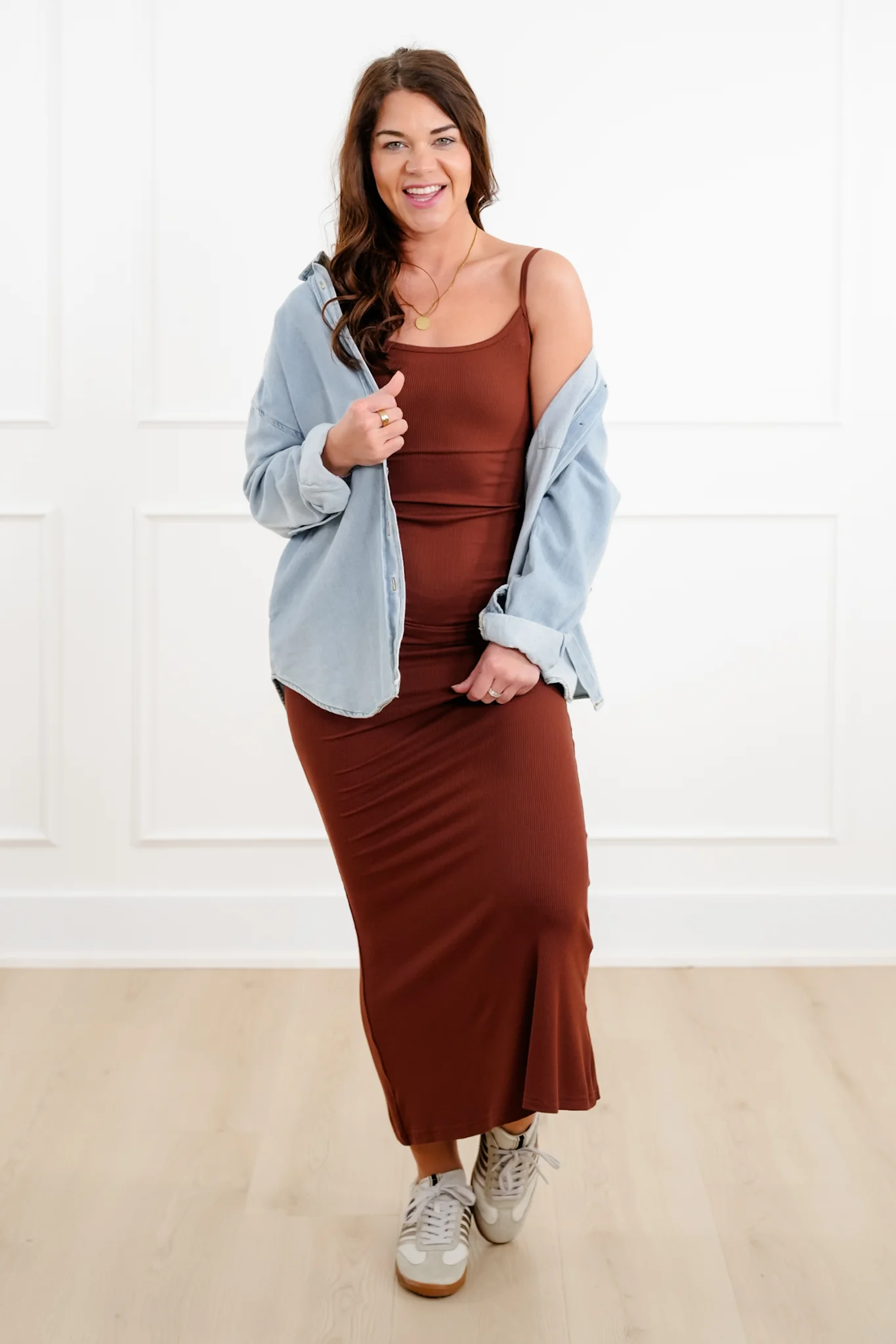 Ribbed Knit Sleeveless Maxi Slip Dress - Image 7