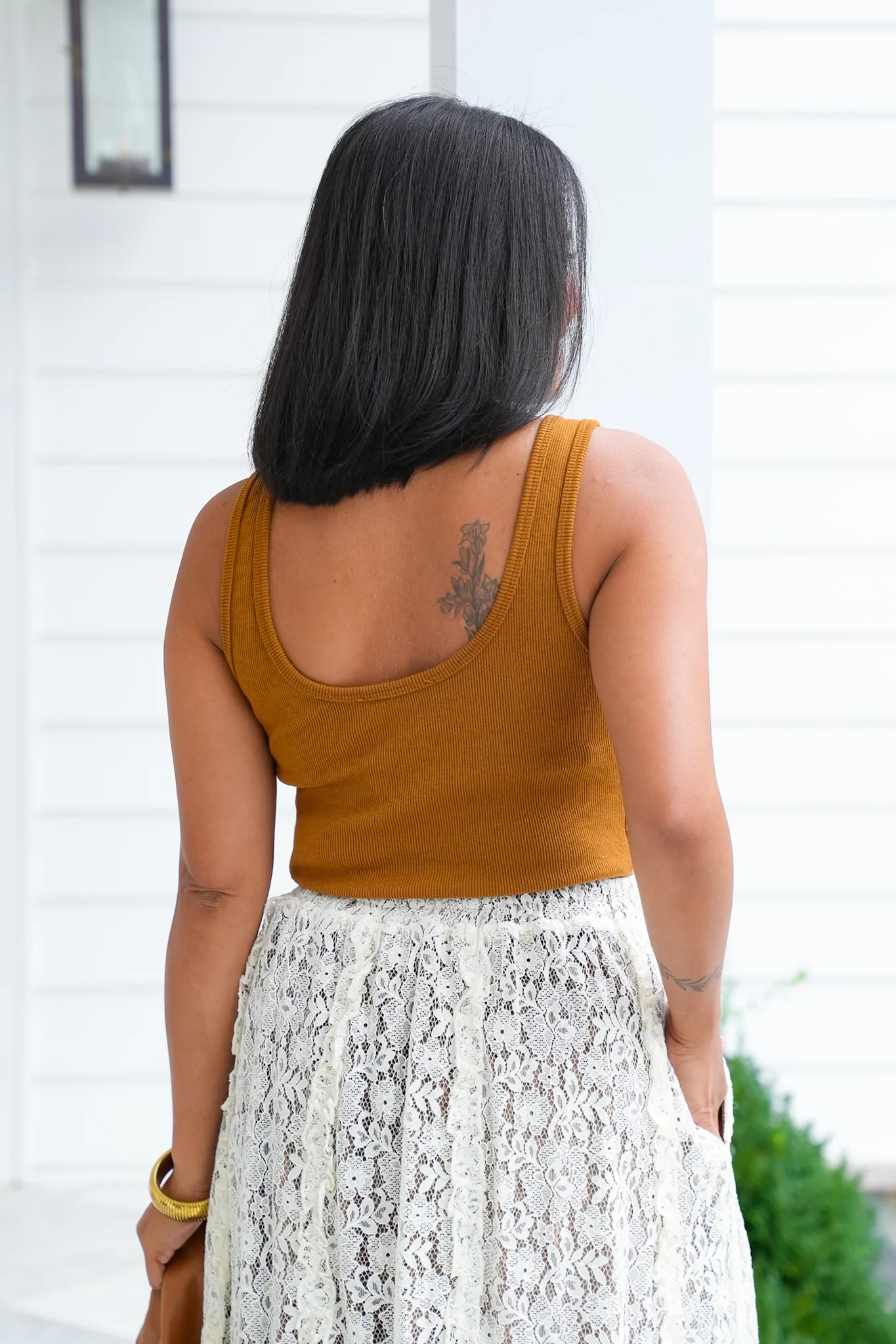Sleeveless Ribbed Knit Bodysuit with Buckle Strap Detail - Image 8