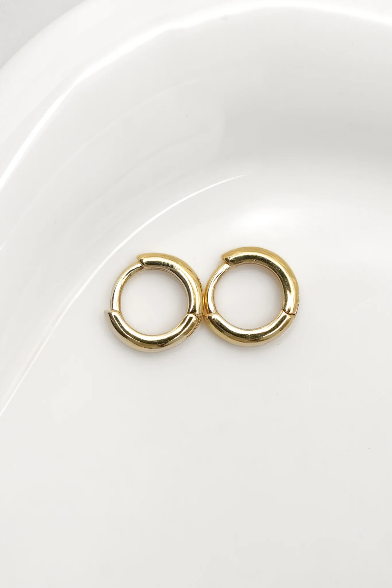 Small Huggie Hoop Earrings - Image 2