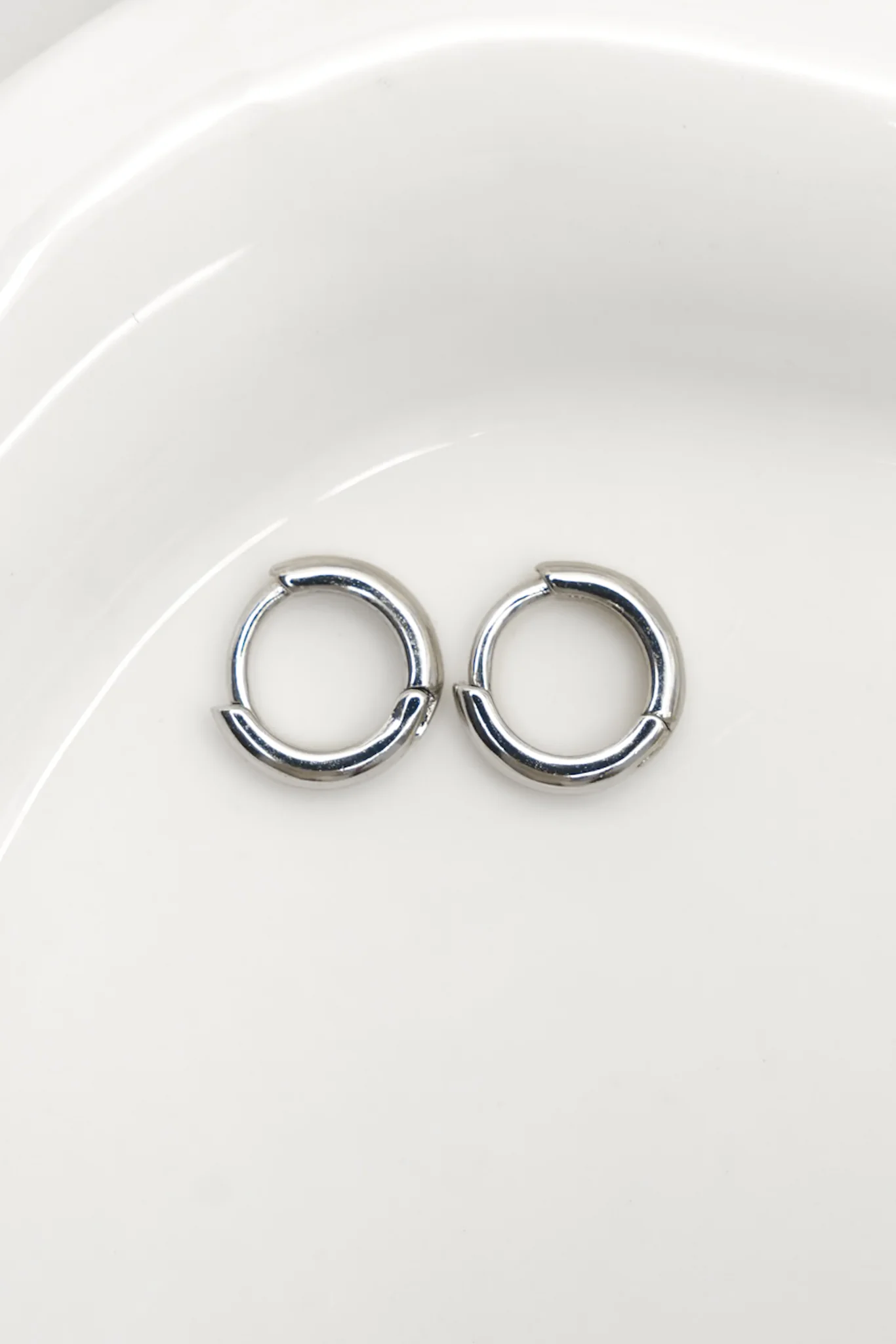 Small Huggie Hoop Earrings - Image 3