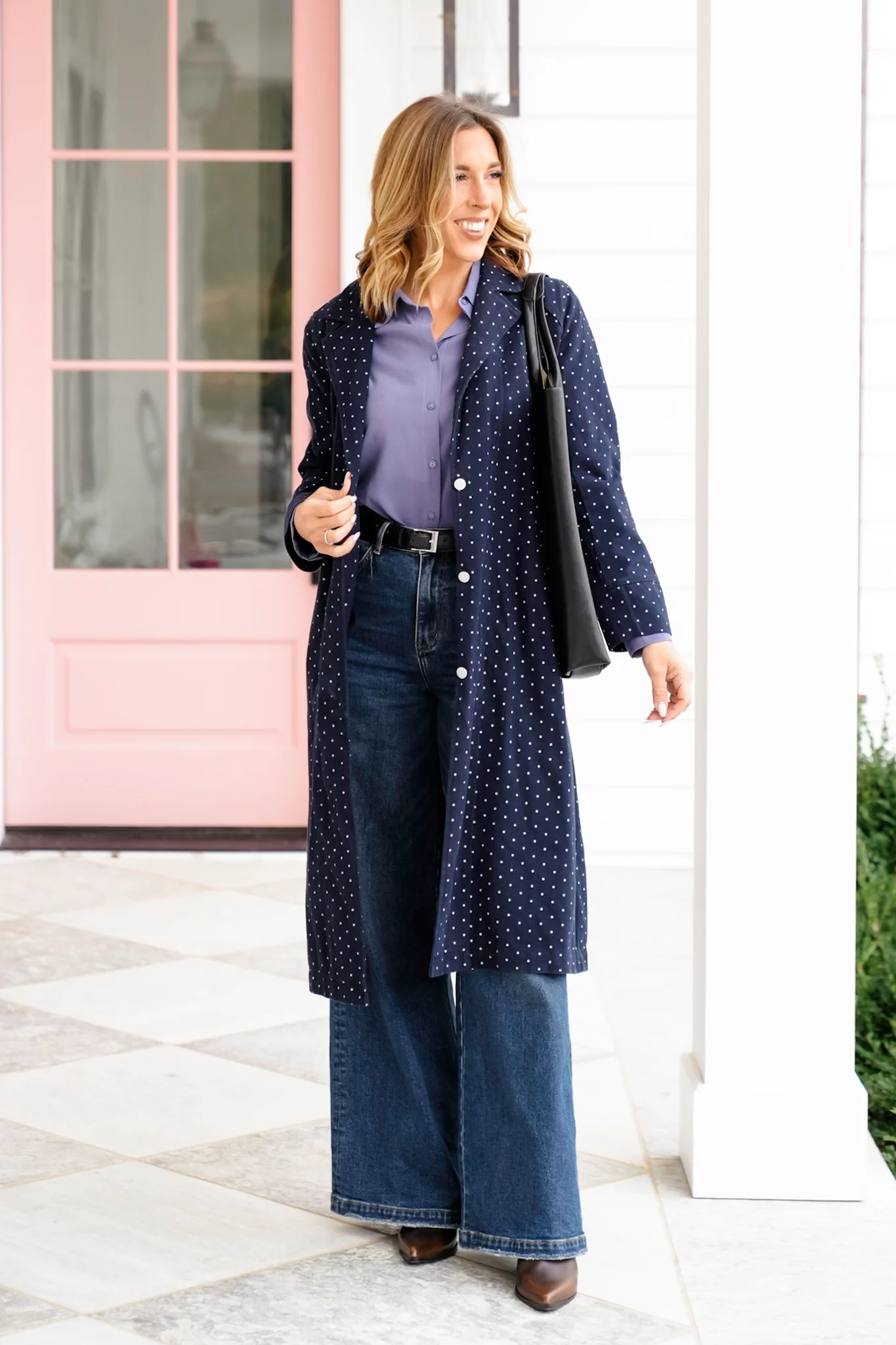 Solid Lightweight Collared Button Up Top - Image 8