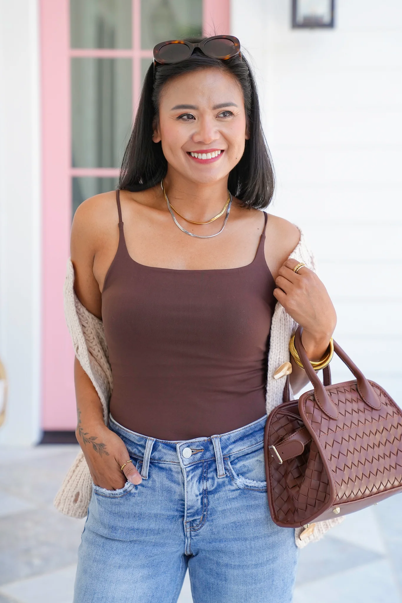 Solid Sleeveless Square Neck Cami Top - Image 2
