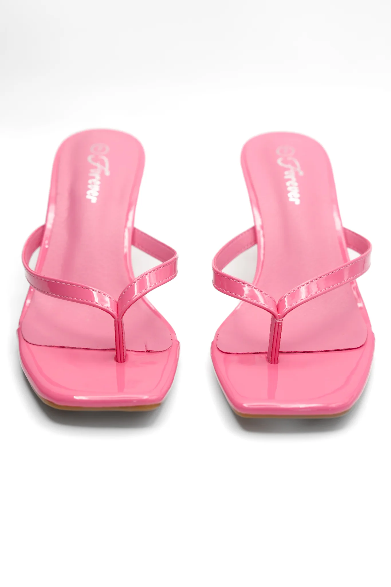 Square Toe Thong Kitten Heel Sandal - Image 2