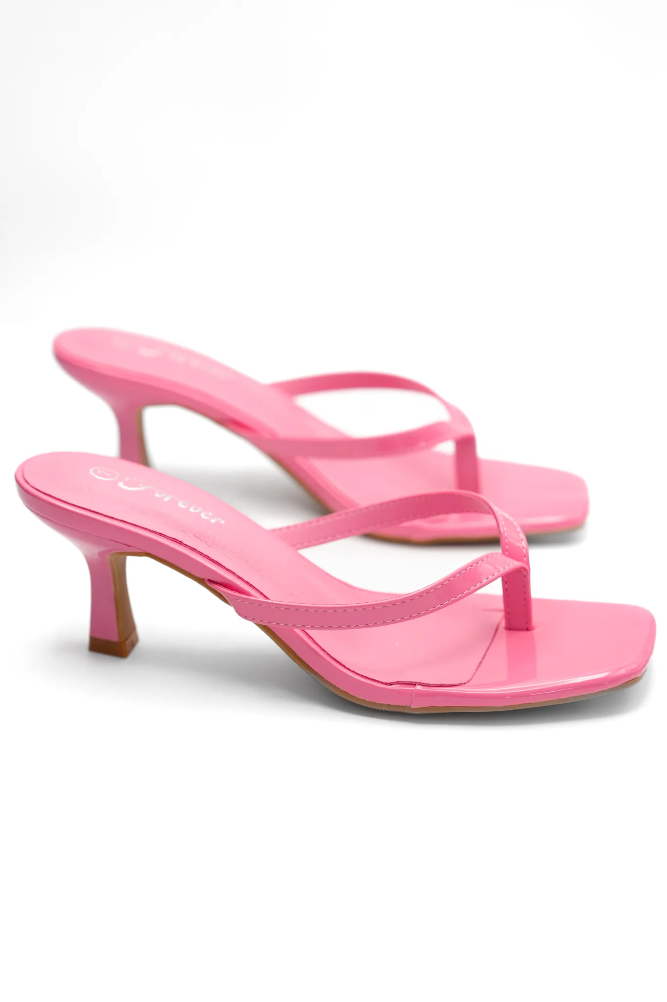 Square Toe Thong Kitten Heel Sandal - Image 3