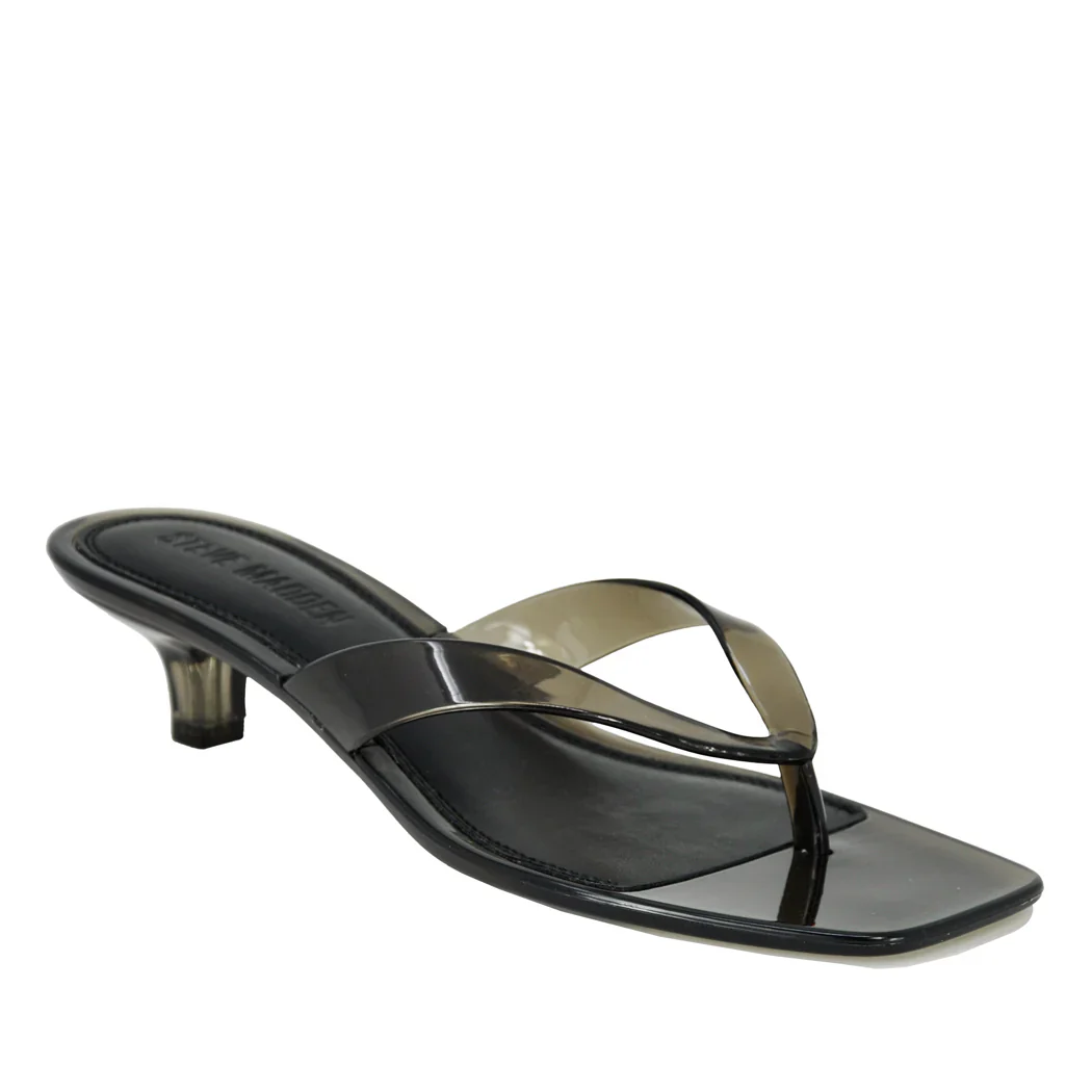 Steve Madden Chic Glossy Thong Kitten Heel Slide - Image 4