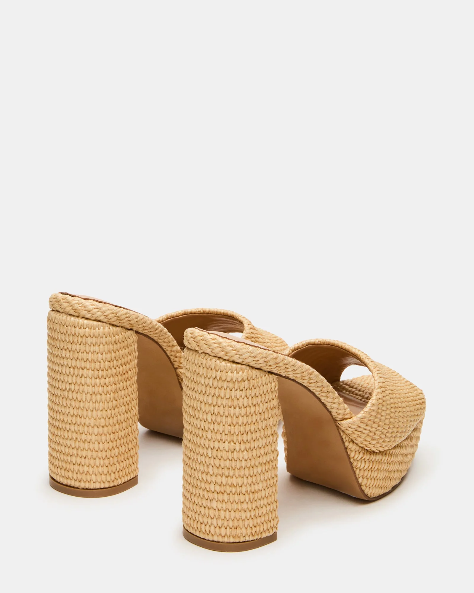 Steve Madden Raffia Open Toe Platform Heel Mule - Image 3
