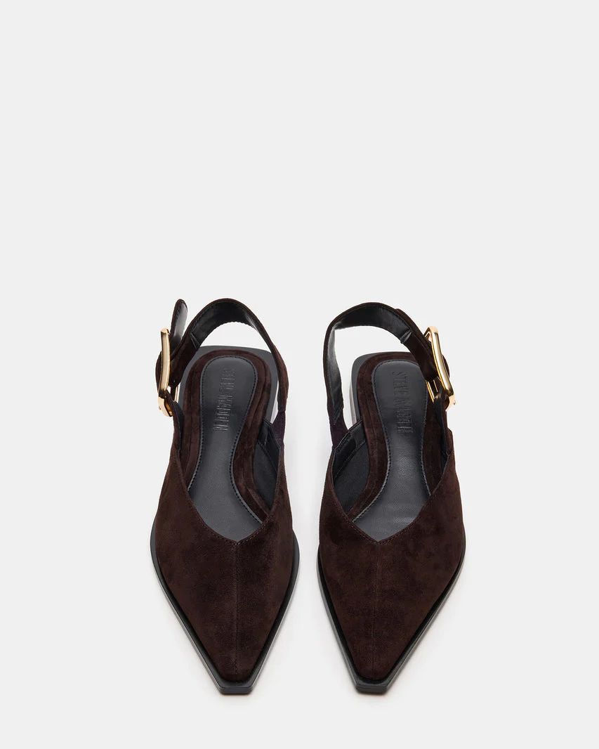Steve Madden Suede Pointed Slingback Flat - Image 4