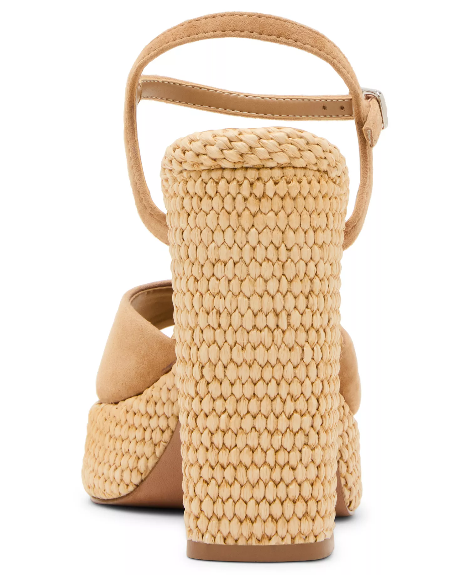 Steve Madden Woven Platform Block Heel Sandal with Suede Front Strap - Image 3