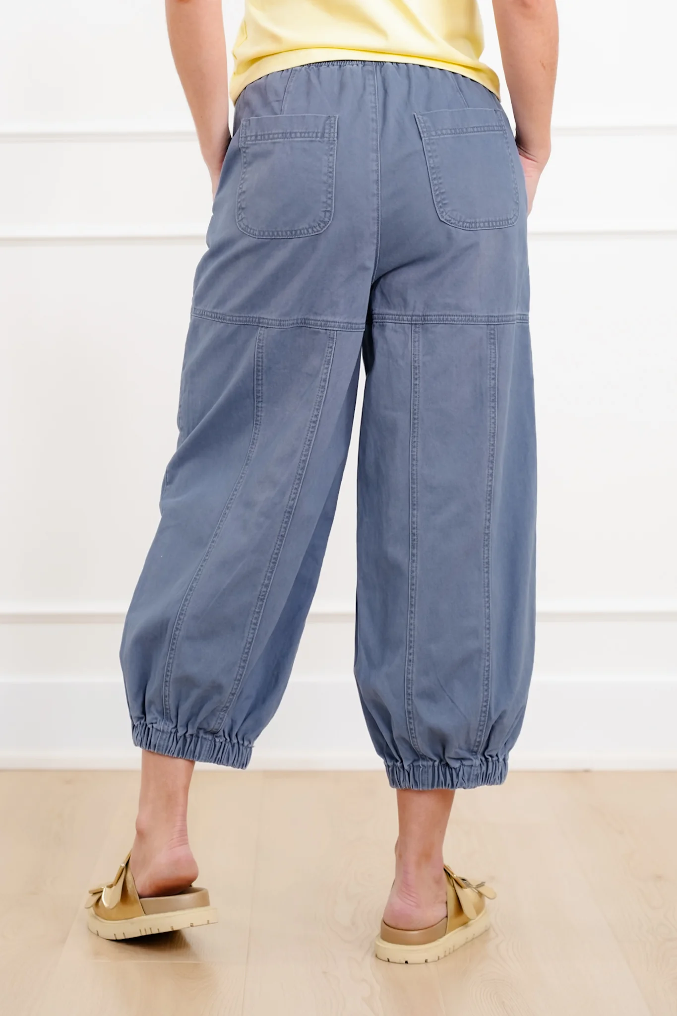 Stone Wash Elastic Waist Jogger Pants - Image 6