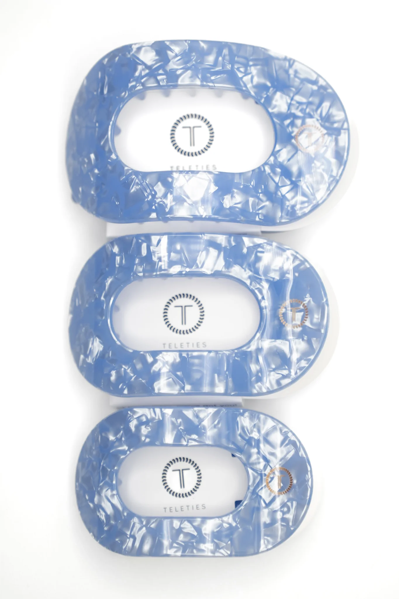 Teleties Flat Round Blue Lagoon Hair Clips*Final Sale* - Image 3