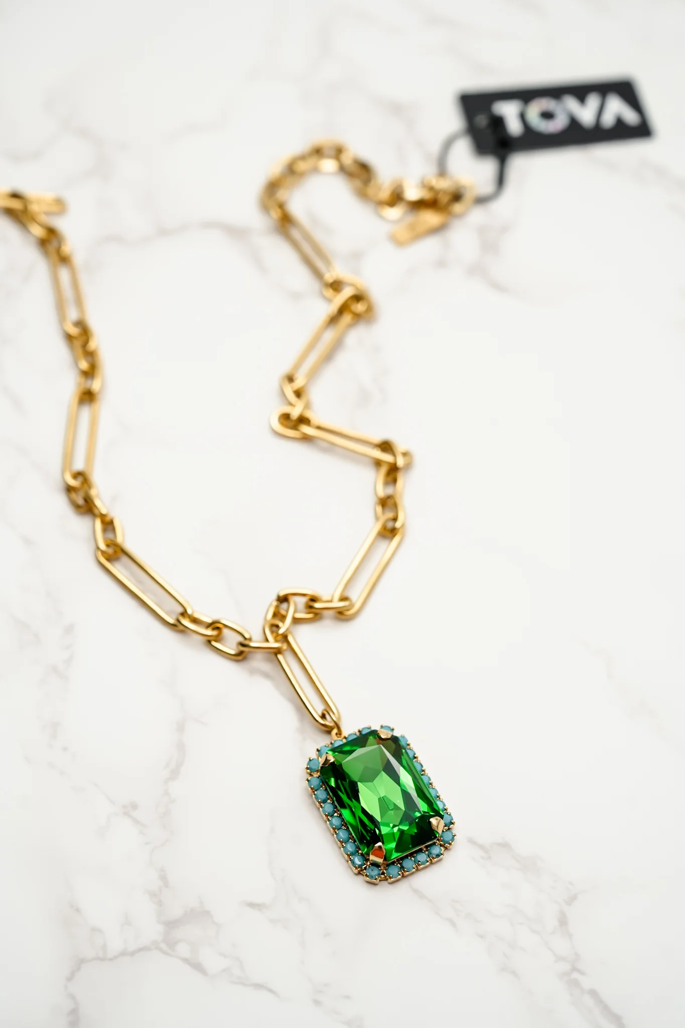 Restock! TOVA Mini Soleil Necklace in Fern Green - Image 2