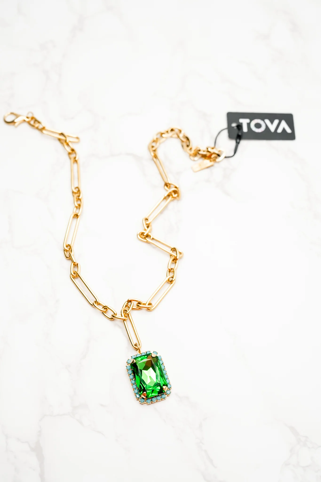 Restock! TOVA Mini Soleil Necklace in Fern Green - Image 3
