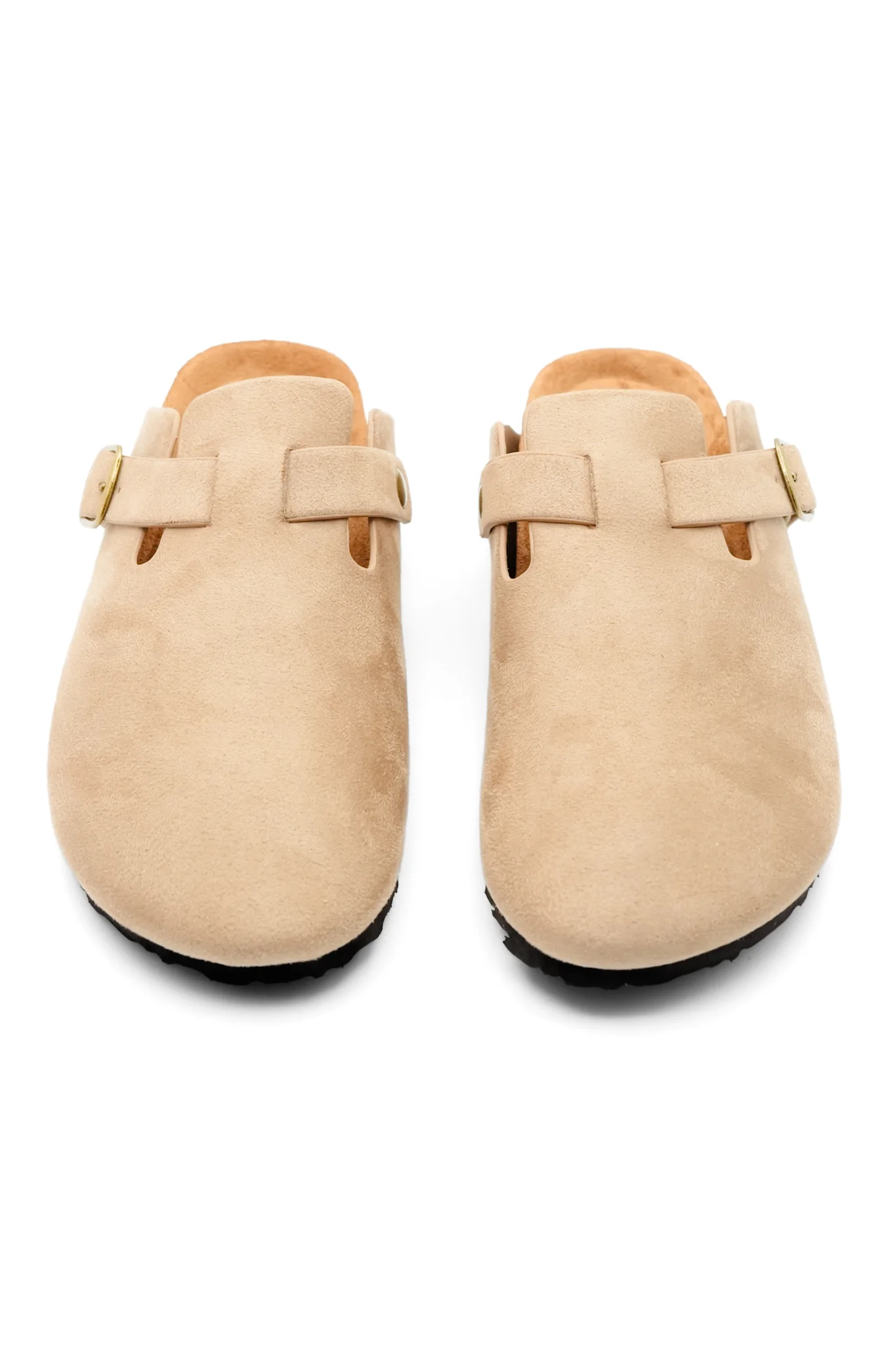 Vegan Suede Closed Toe Buckle Mule - Image 2