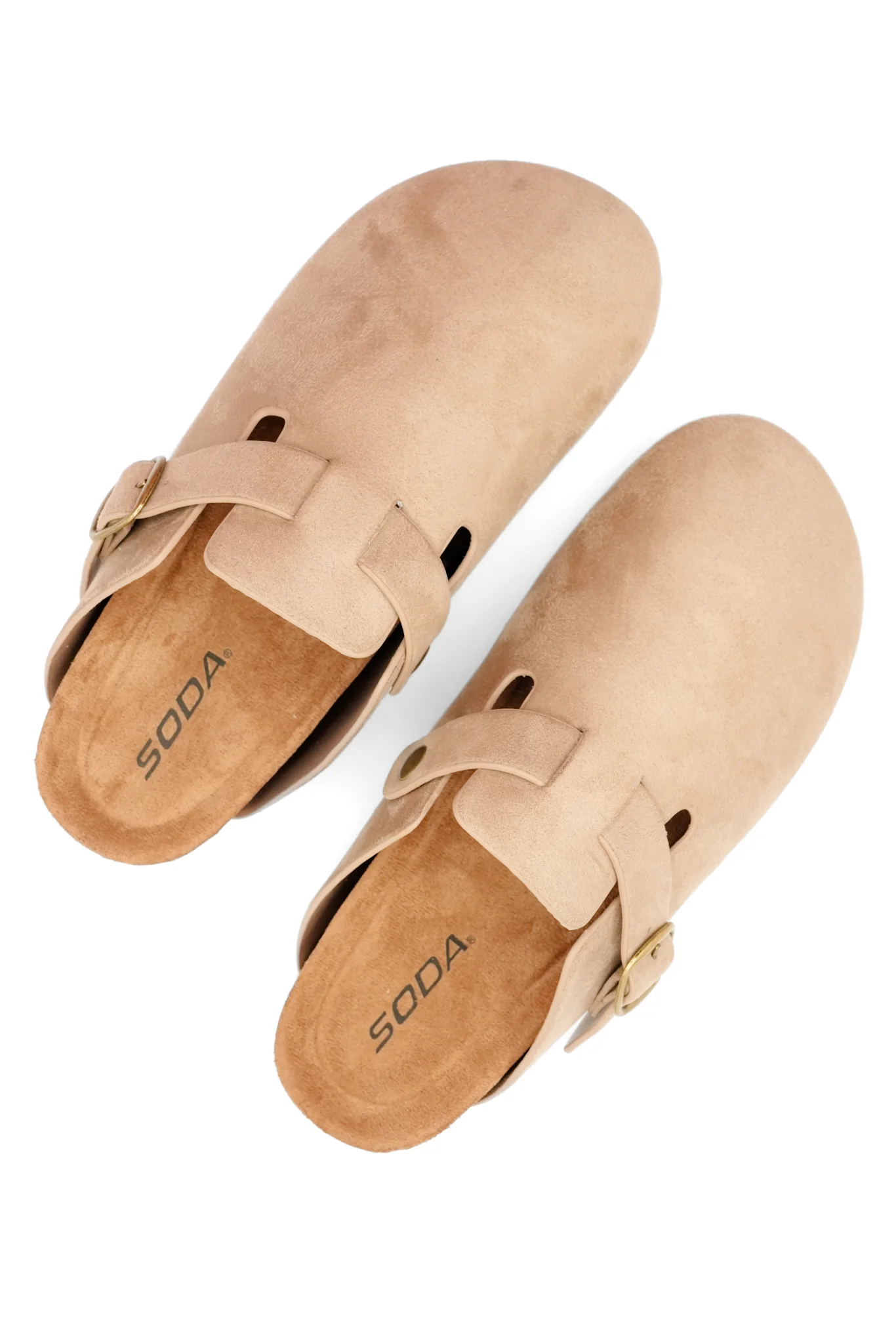 Vegan Suede Closed Toe Buckle Mule - Image 3