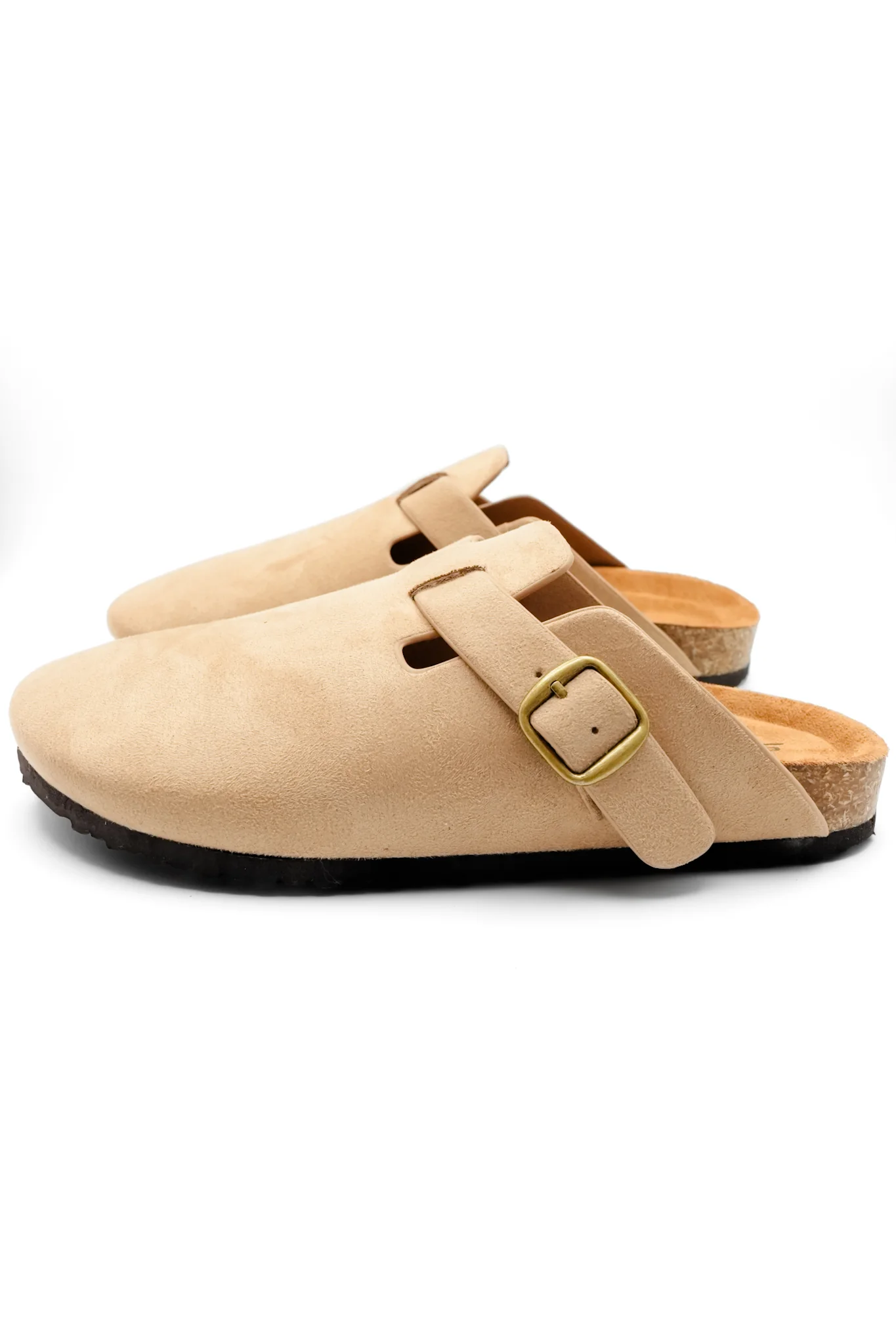 Vegan Suede Closed Toe Buckle Mule - Image 5