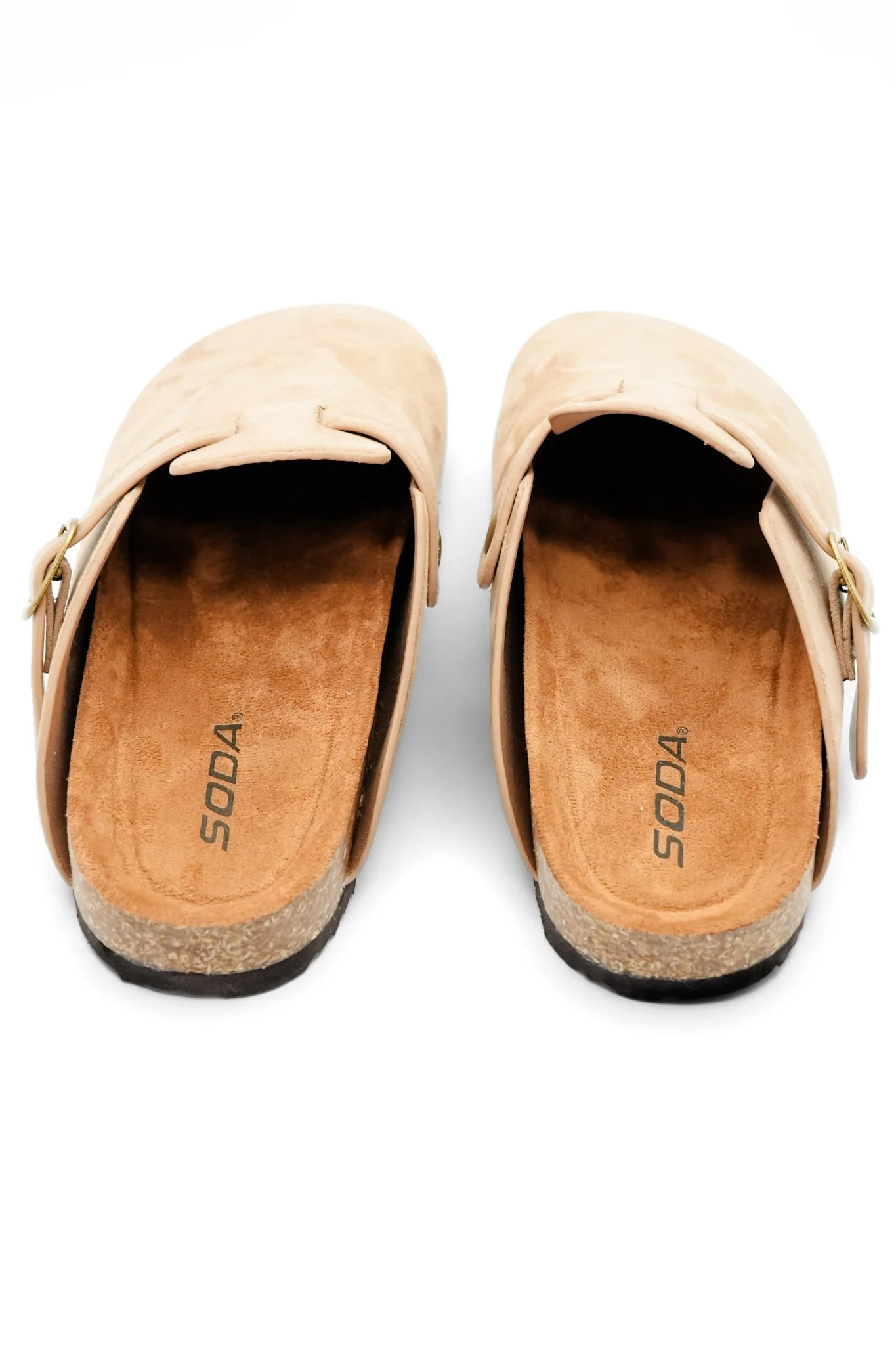 Vegan Suede Closed Toe Buckle Mule - Image 6
