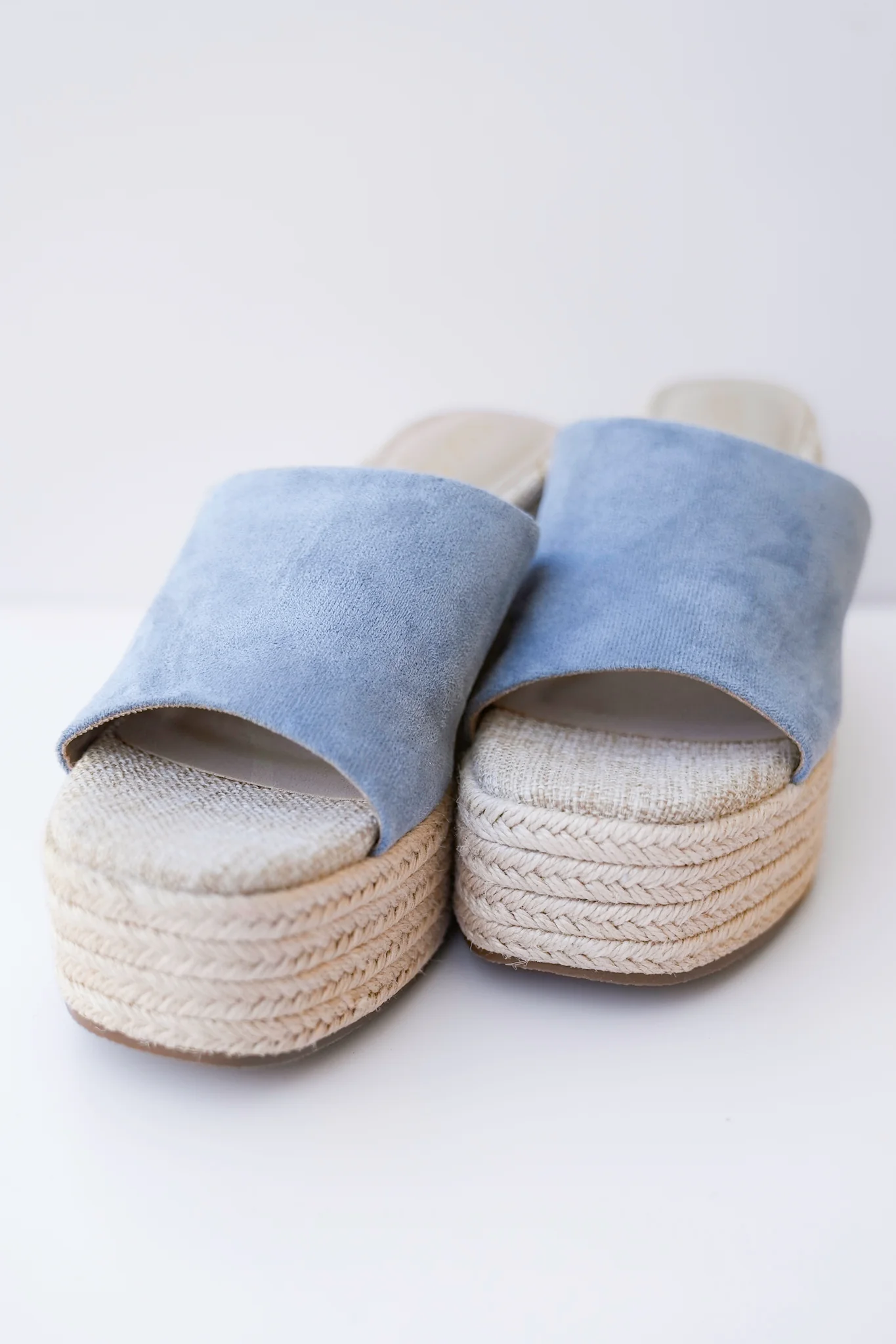 Vegan Suede Espadrille Platform Wedge Sandals - Image 3