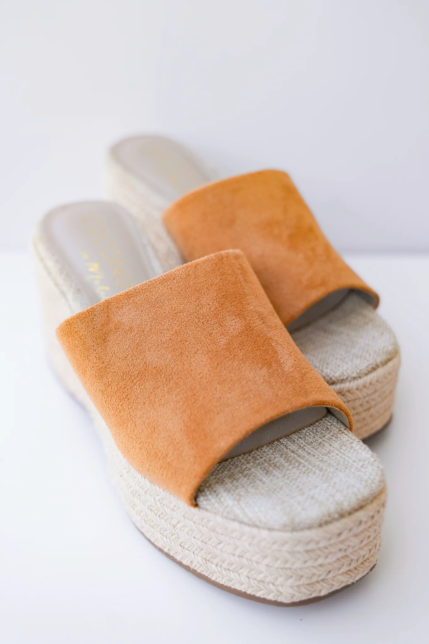 Vegan Suede Espadrille Platform Wedge Sandals - Image 4