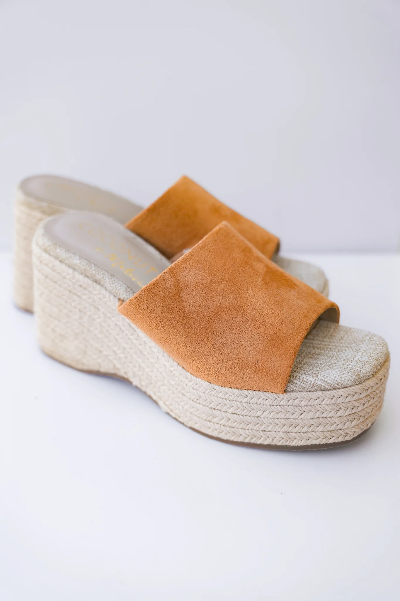 Vegan Suede Espadrille Platform Wedge Sandals - Image 5