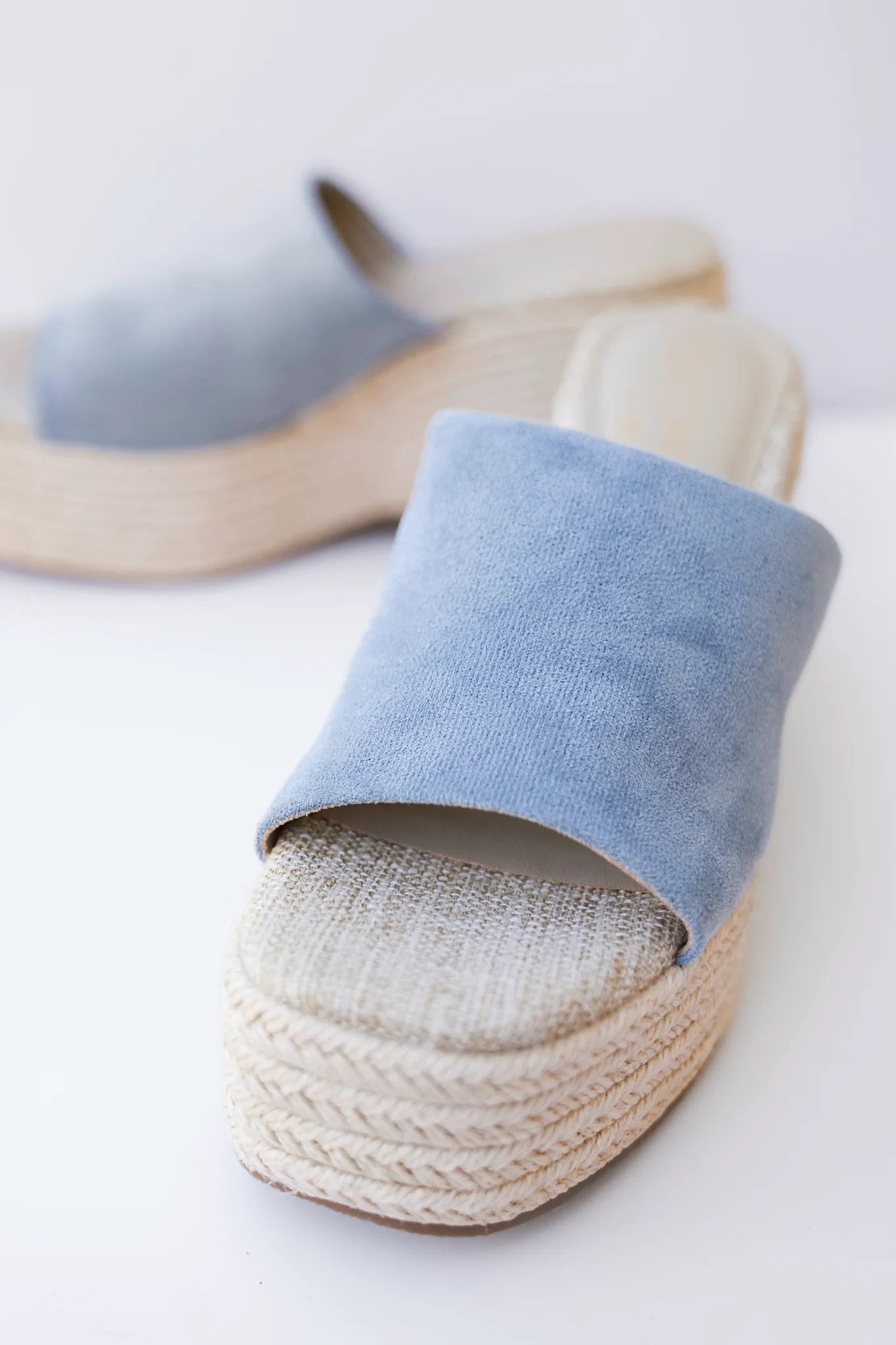 Vegan Suede Espadrille Platform Wedge Sandals - Image 7
