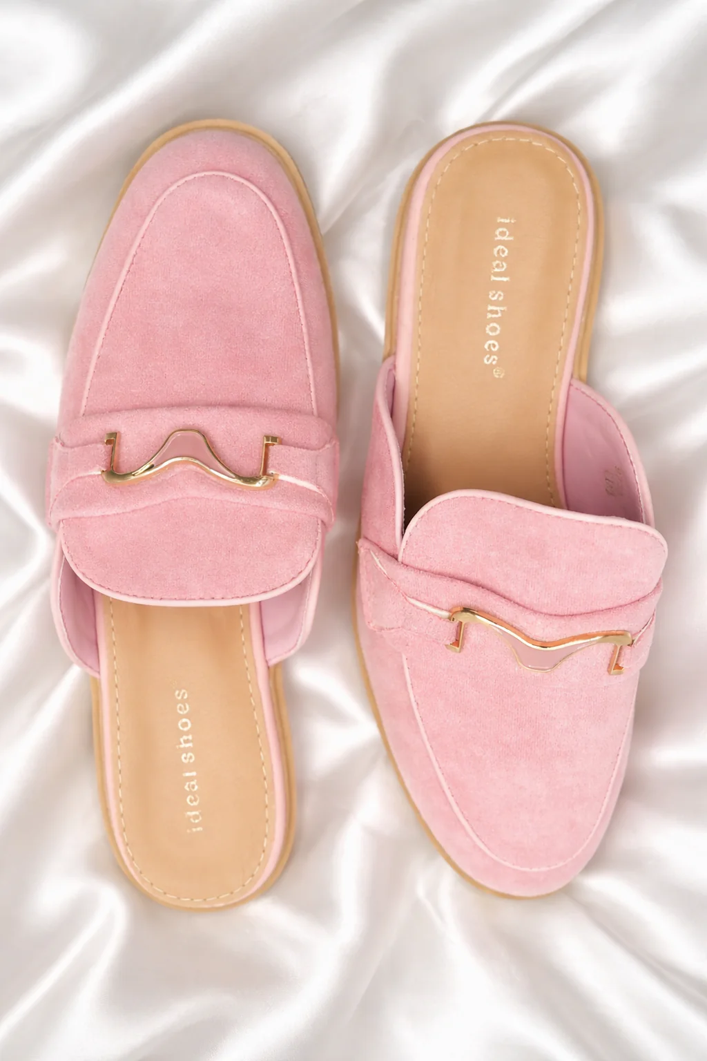 Vegan Suede Slip On Loafer Mule - Image 3