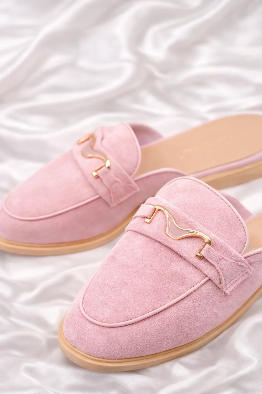 Vegan Suede Slip On Loafer Mule - Image 5