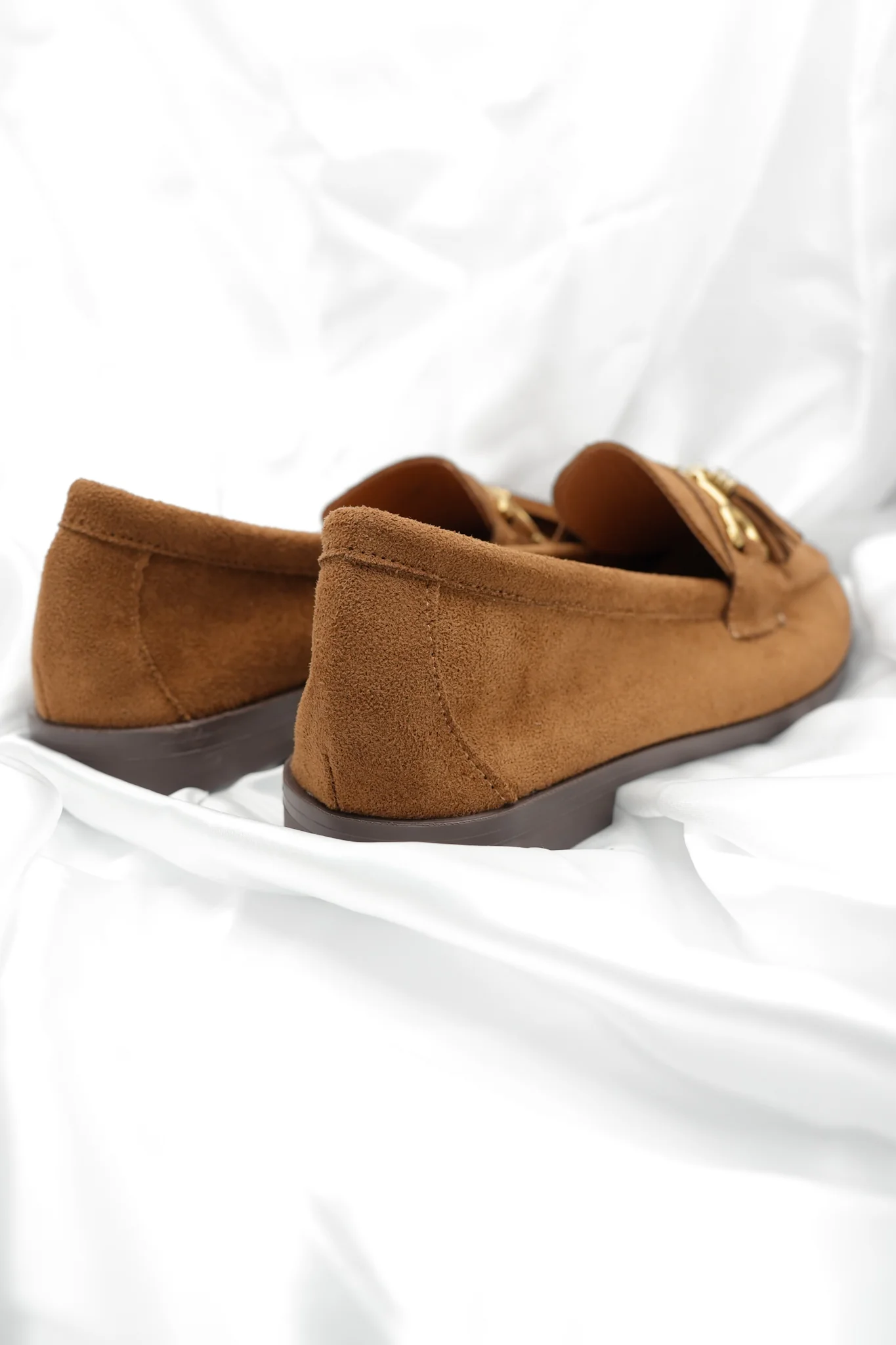 Vegan Suede Slip On Loafer with Tassel - Image 9