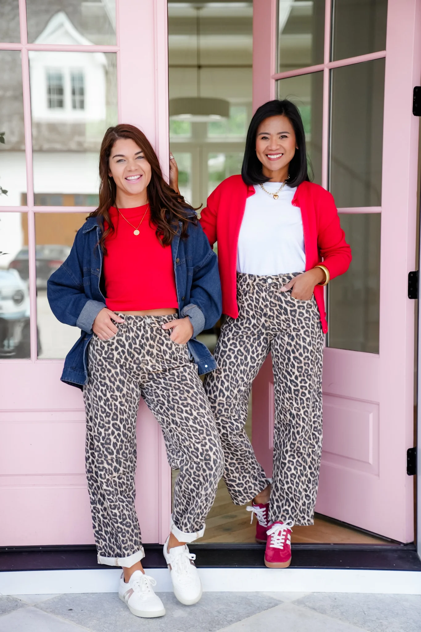 Vervet High Rise Leopard Barrel Jeans - Image 3