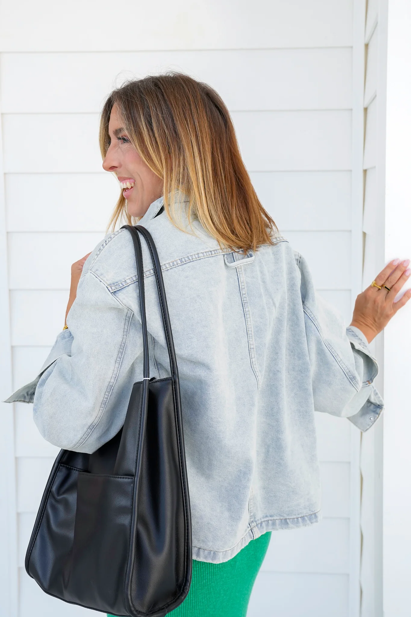 Restock! Veveret Light Wash Long Sleeve Utility Jacket - Image 4