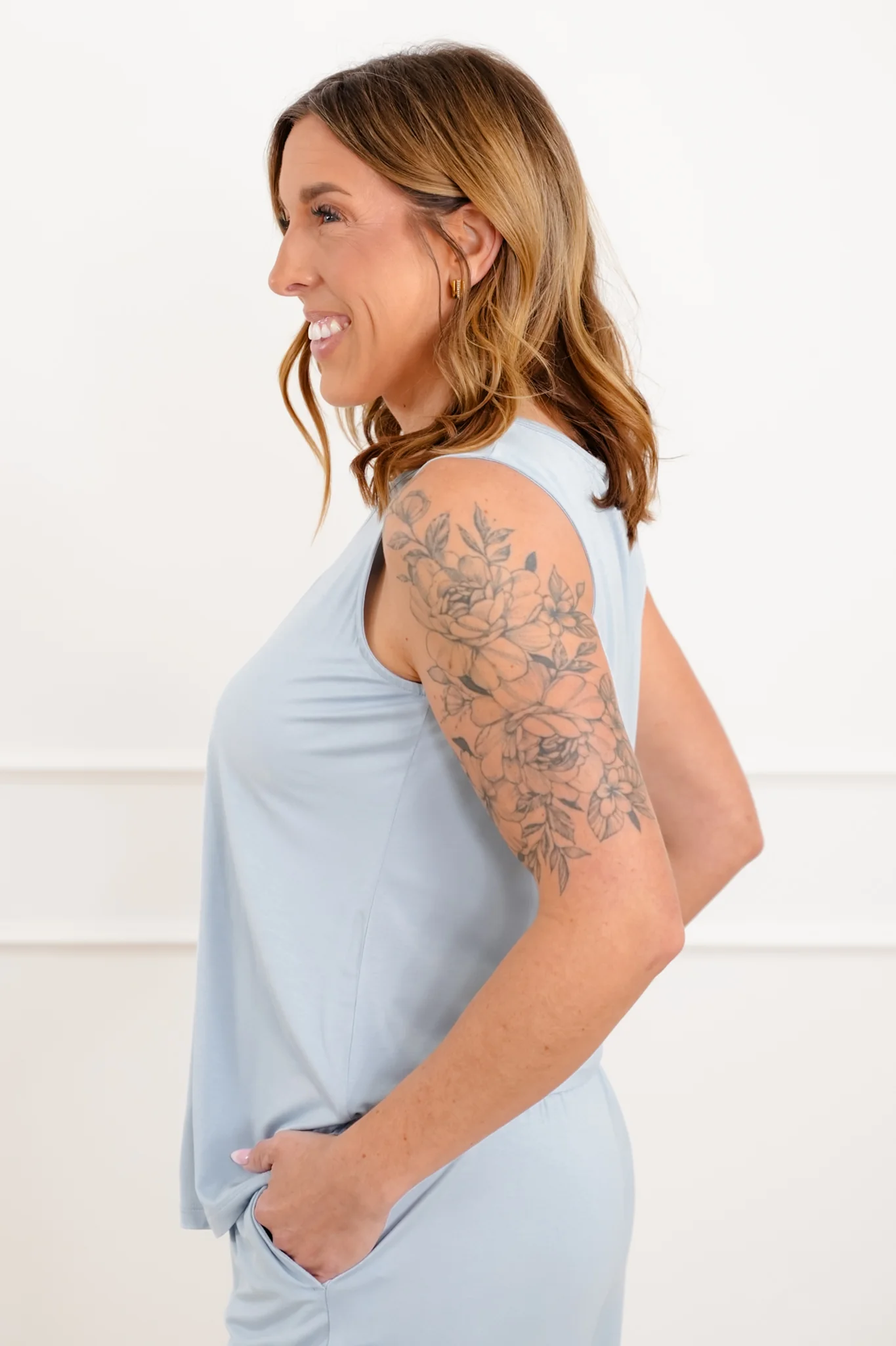 Light Blue Solid Modal Tank - Image 2