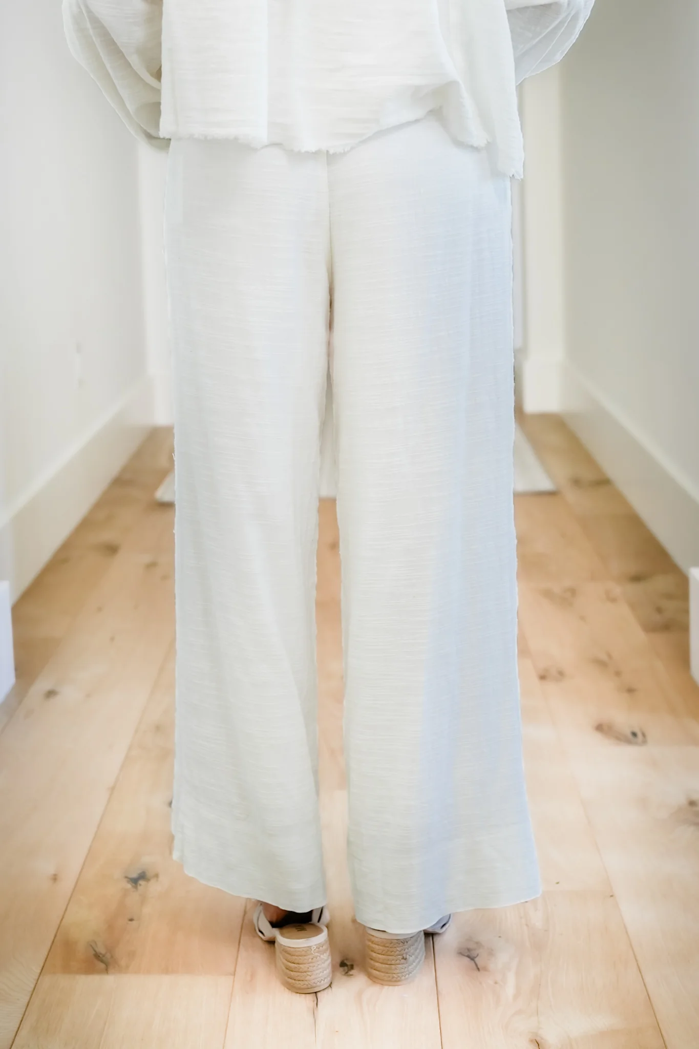 Woven Pants with Lace Trim Belt - Image 8