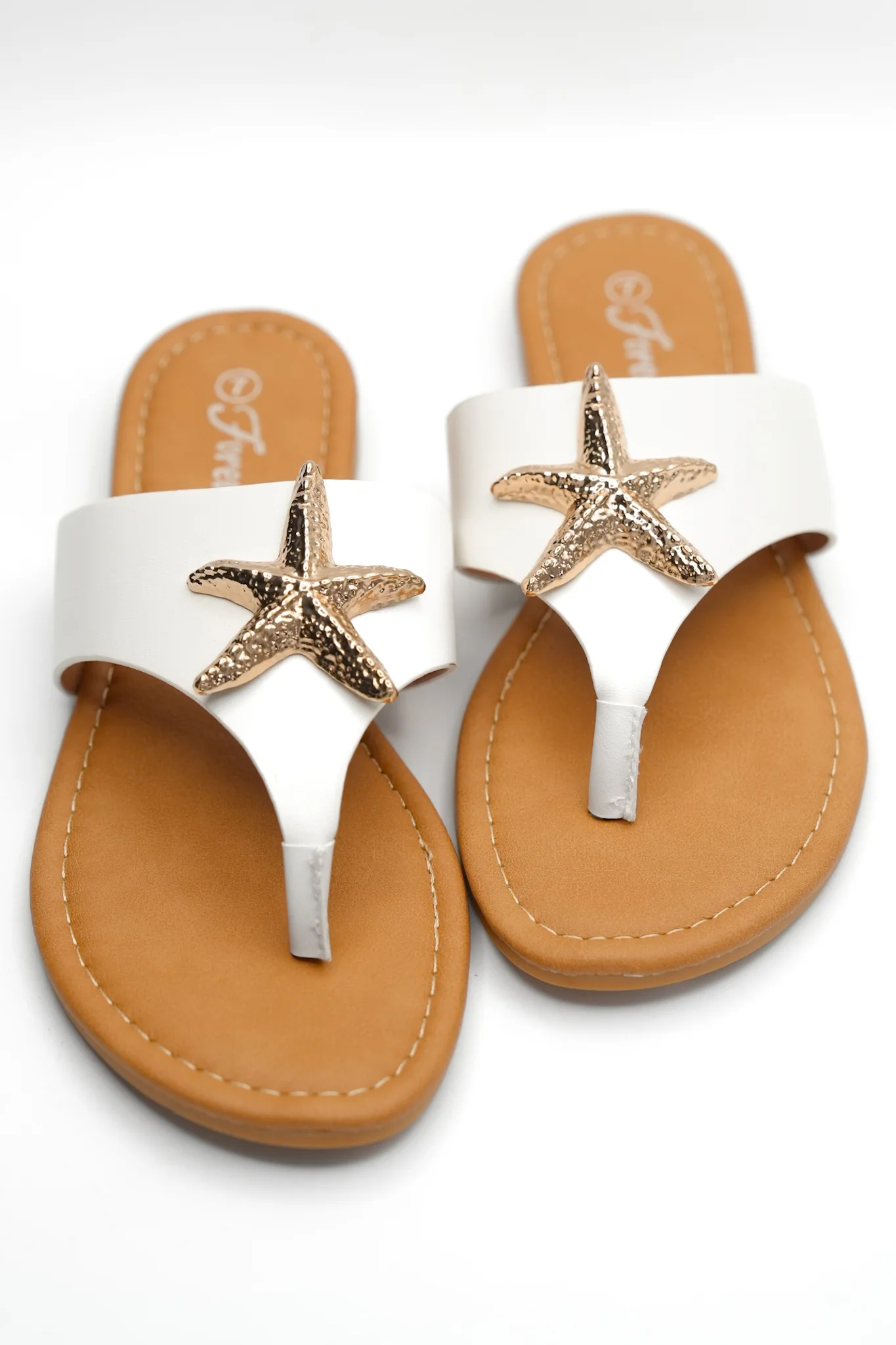 Woven Vegan Leather Starfish Accent Thong Sandal - Image 2