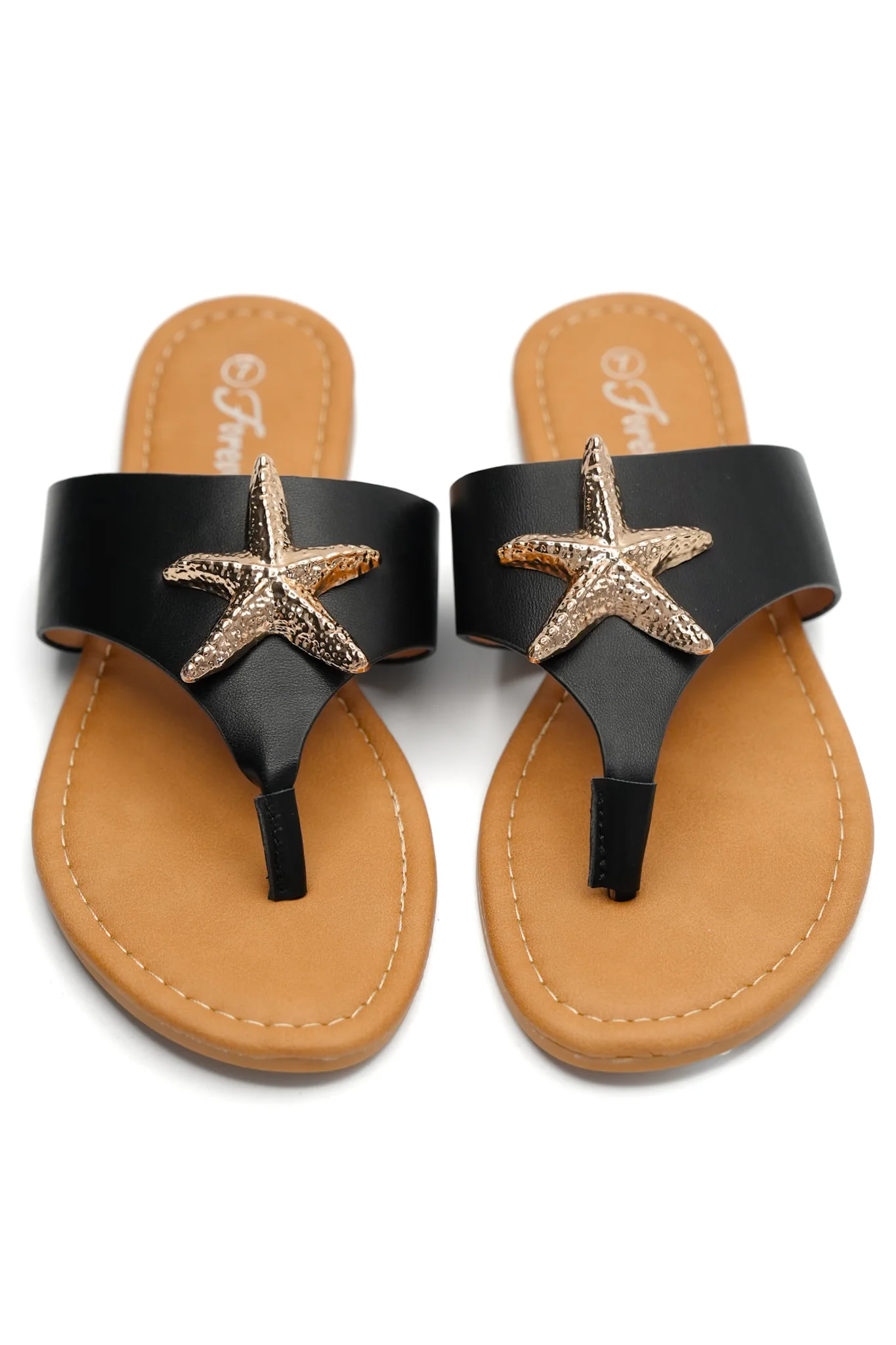 Woven Vegan Leather Starfish Accent Thong Sandal - Image 3