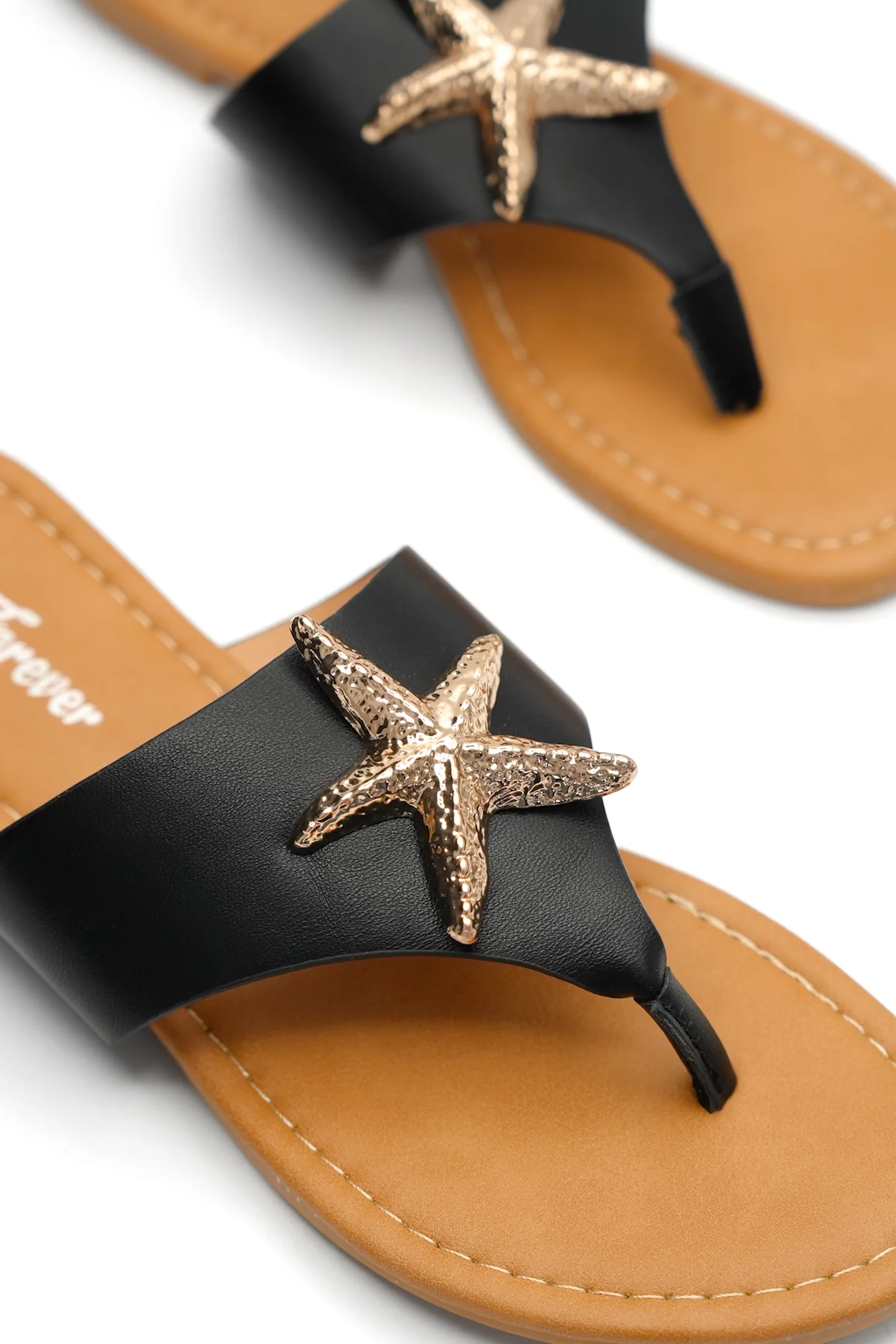 Woven Vegan Leather Starfish Accent Thong Sandal - Image 6