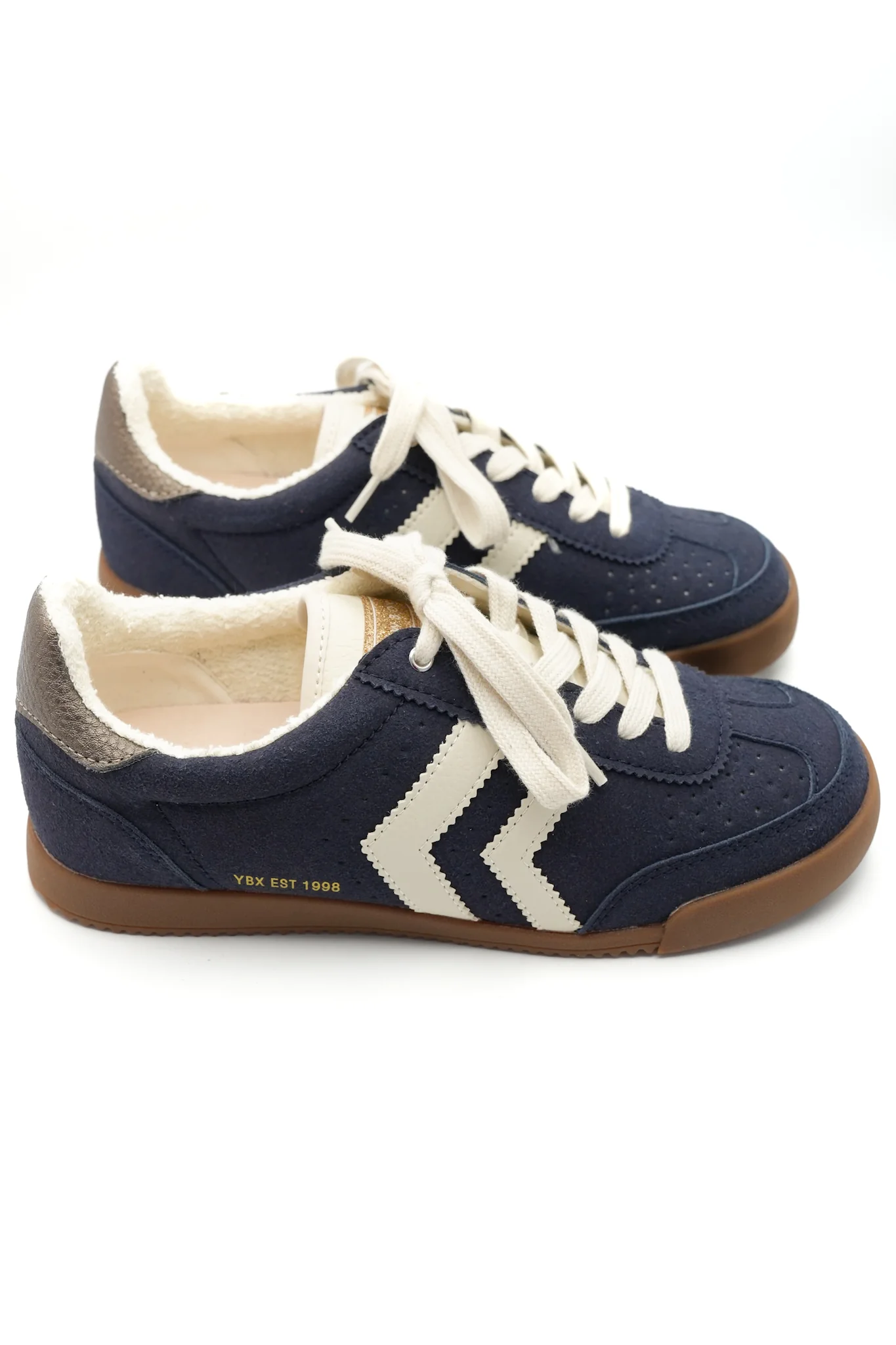 Yellow Box Navy Vegan Suede Lace Up Sneaker - Image 2