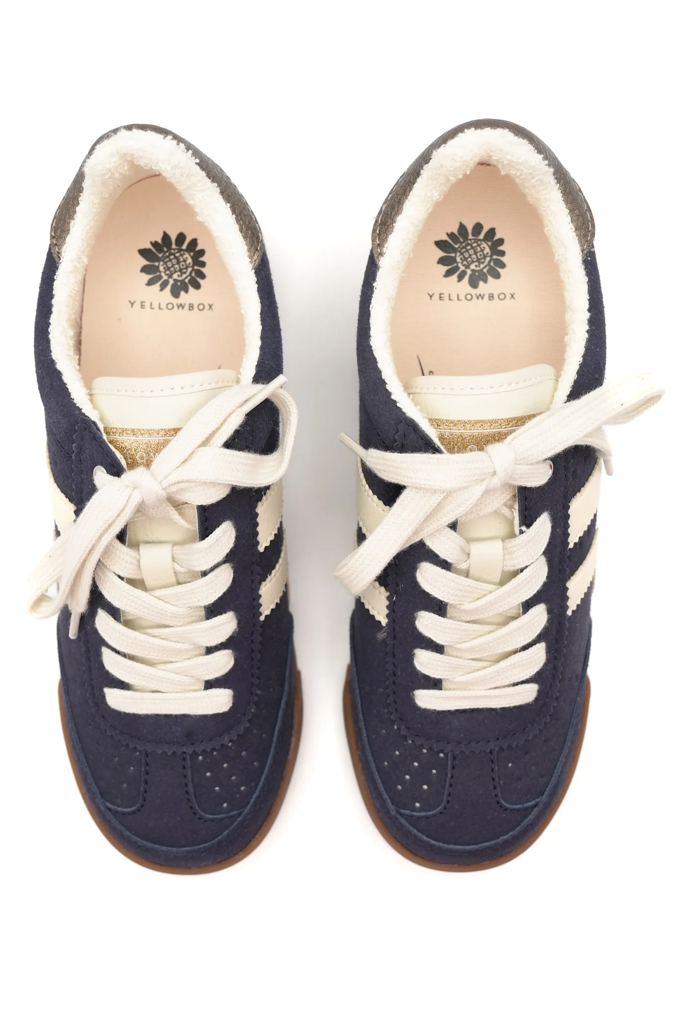 Yellow Box Navy Vegan Suede Lace Up Sneaker - Image 3