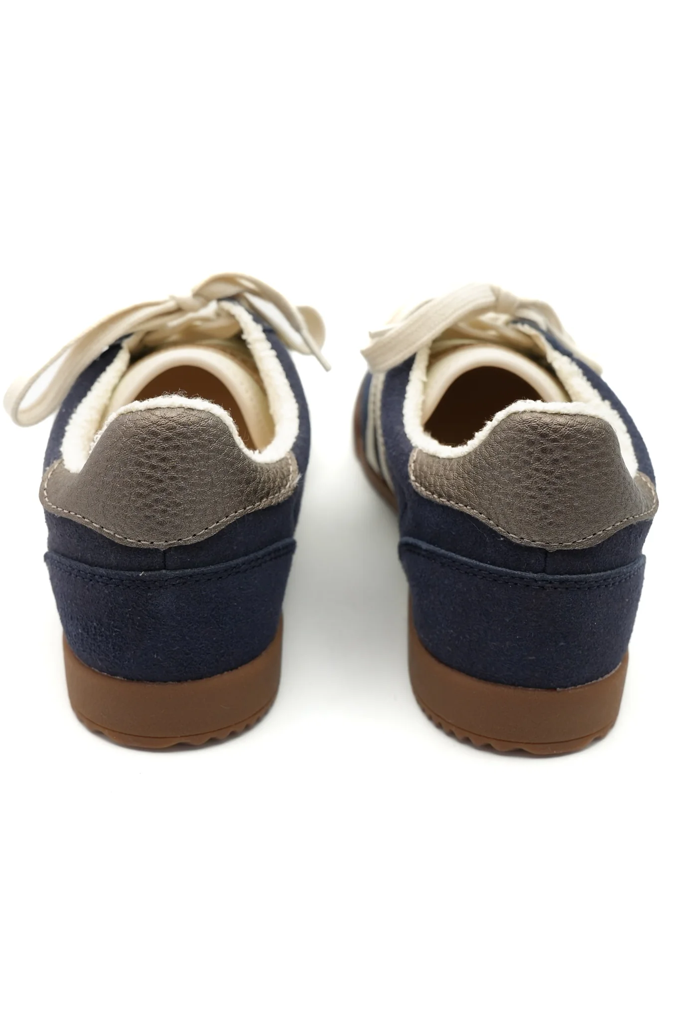 Yellow Box Navy Vegan Suede Lace Up Sneaker - Image 4