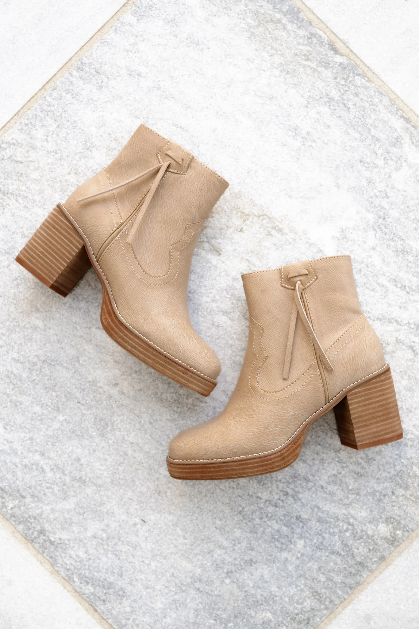 Yellow Box Western Inspired Vegan Leather Ankle Boot - Image 3