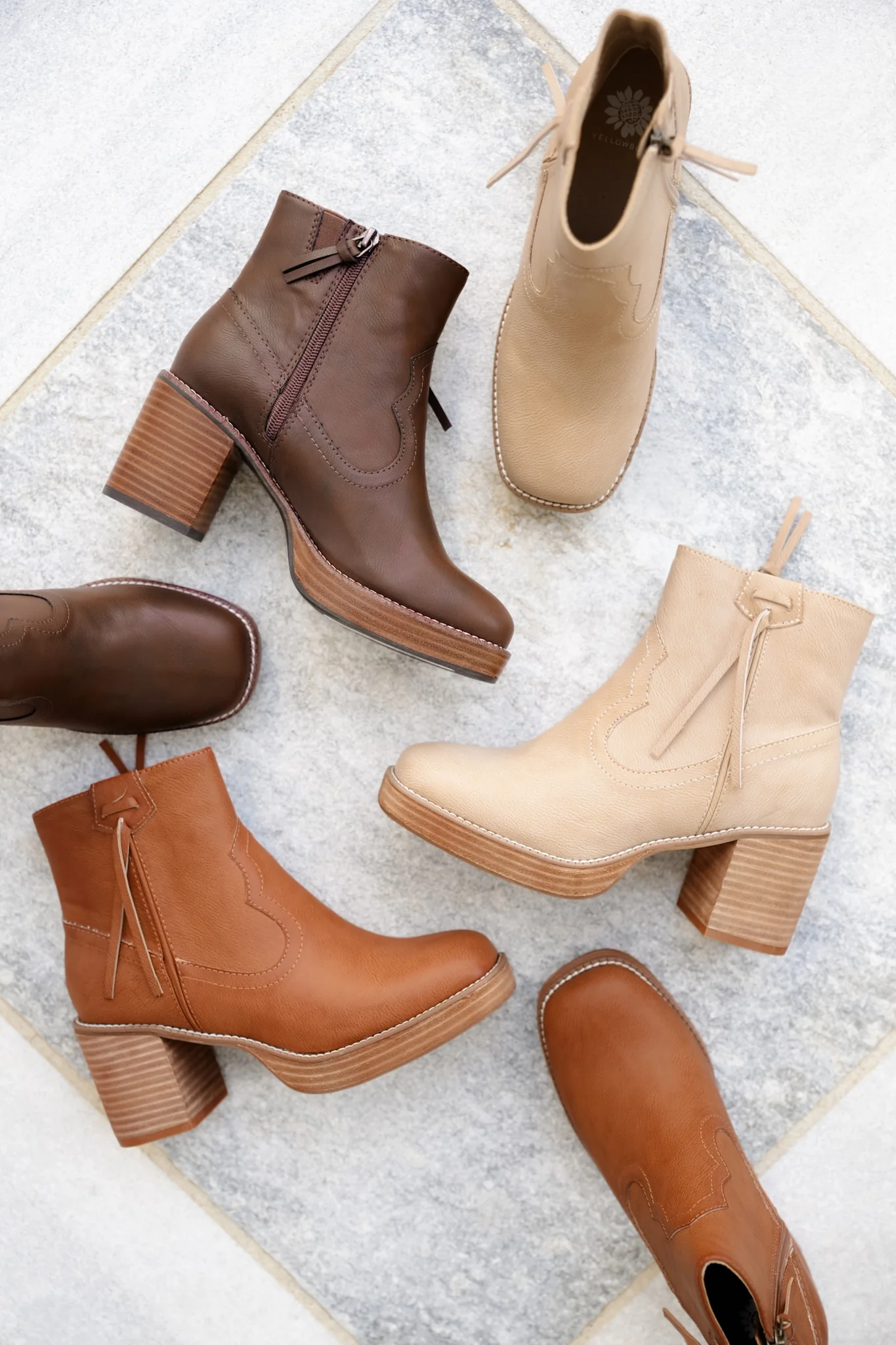 Yellow Box Western Inspired Vegan Leather Ankle Boot - Image 5