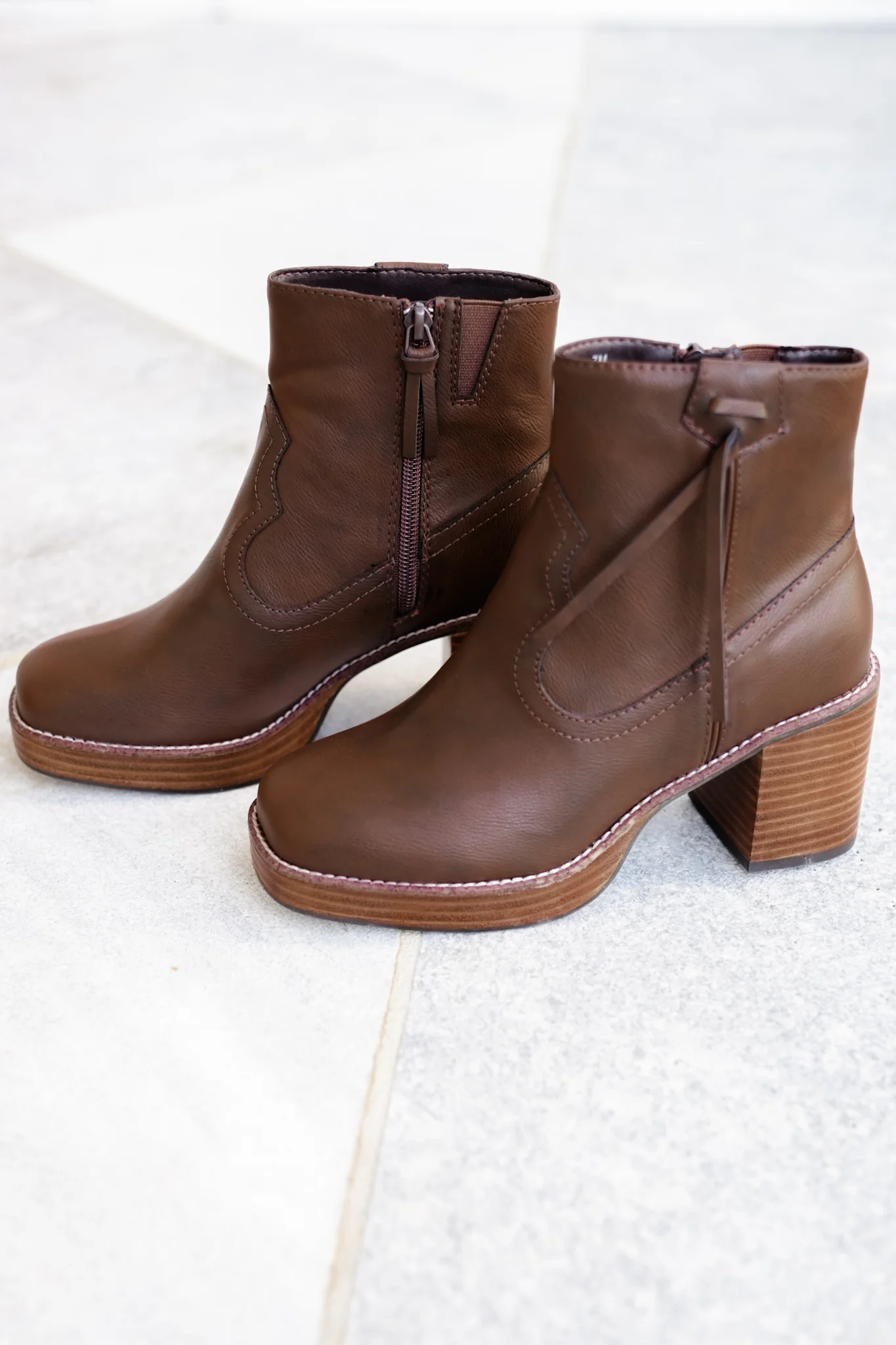 Yellow Box Western Inspired Vegan Leather Ankle Boot - Image 6